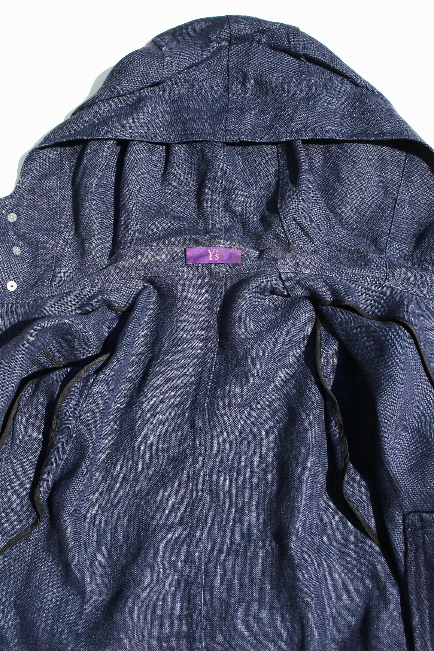 Y's SHORT SLEEVE LINEN MODS COAT NAVY