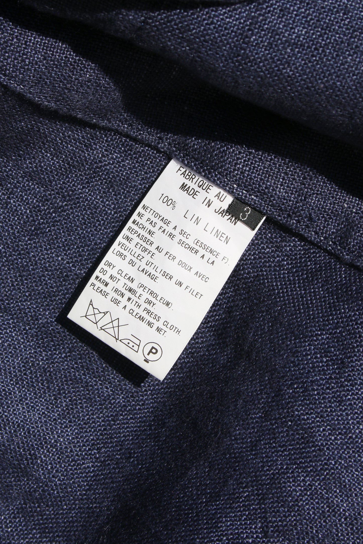 Y's SHORT SLEEVE LINEN MODS COAT NAVY