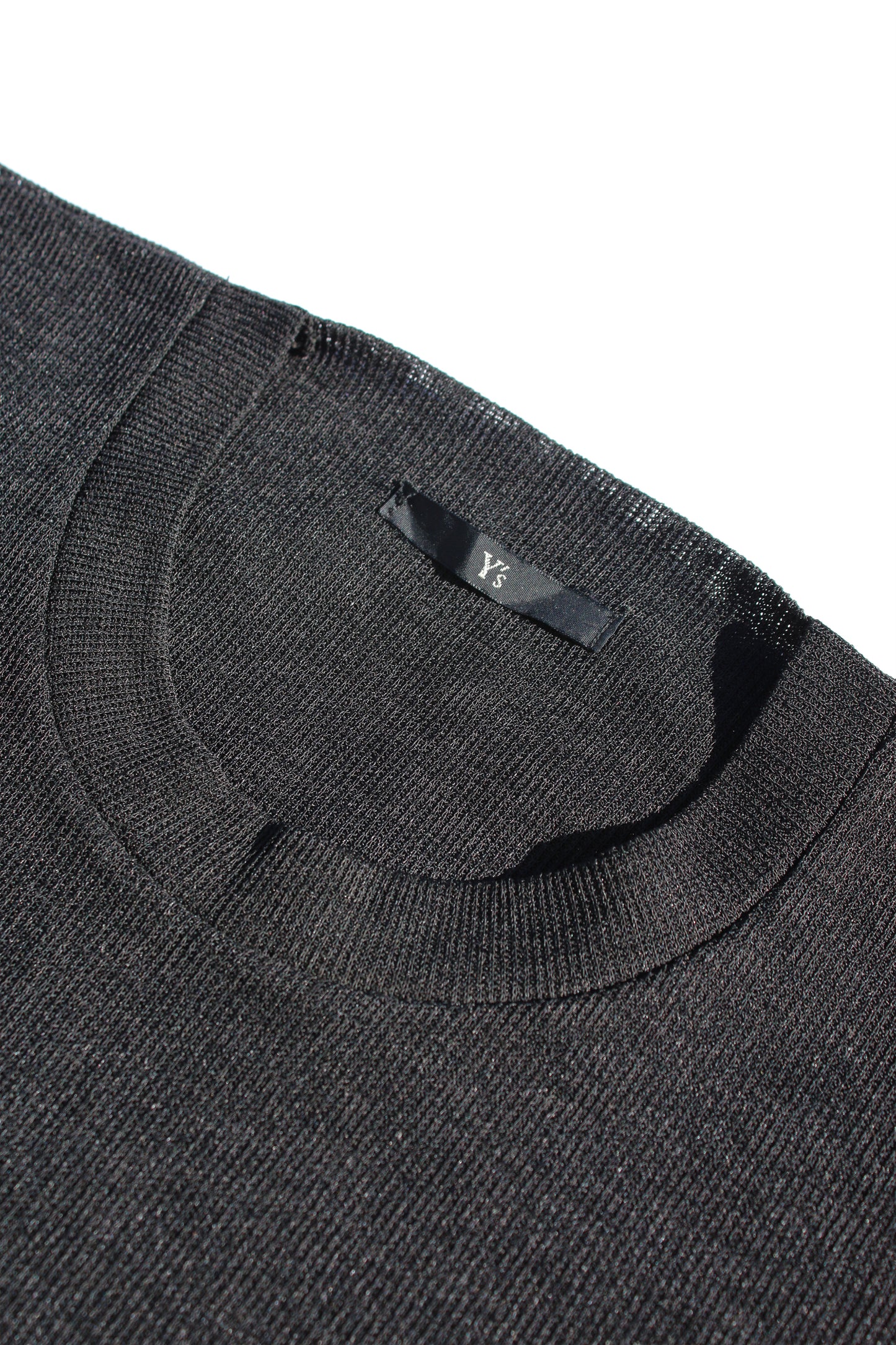 Y's POLYESTER TEE BLACK