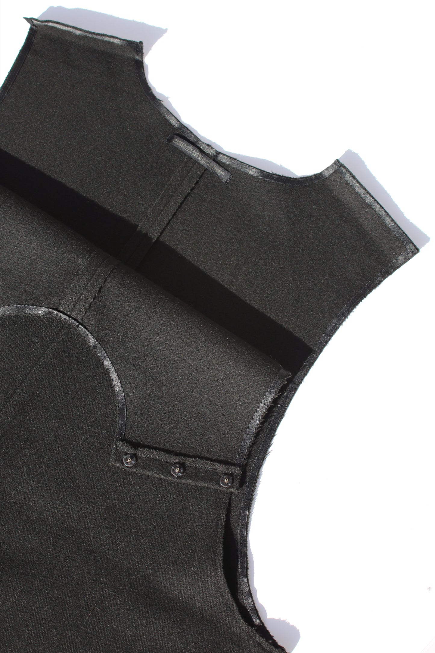 Yohji Yamamoto FEMME BUTTON SHOULDER OVERALL BLACK