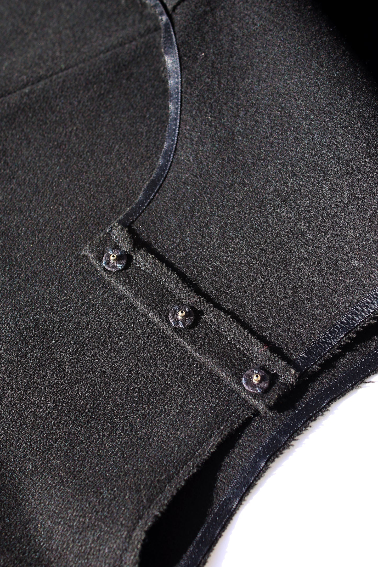 Yohji Yamamoto FEMME BUTTON SHOULDER OVERALL BLACK
