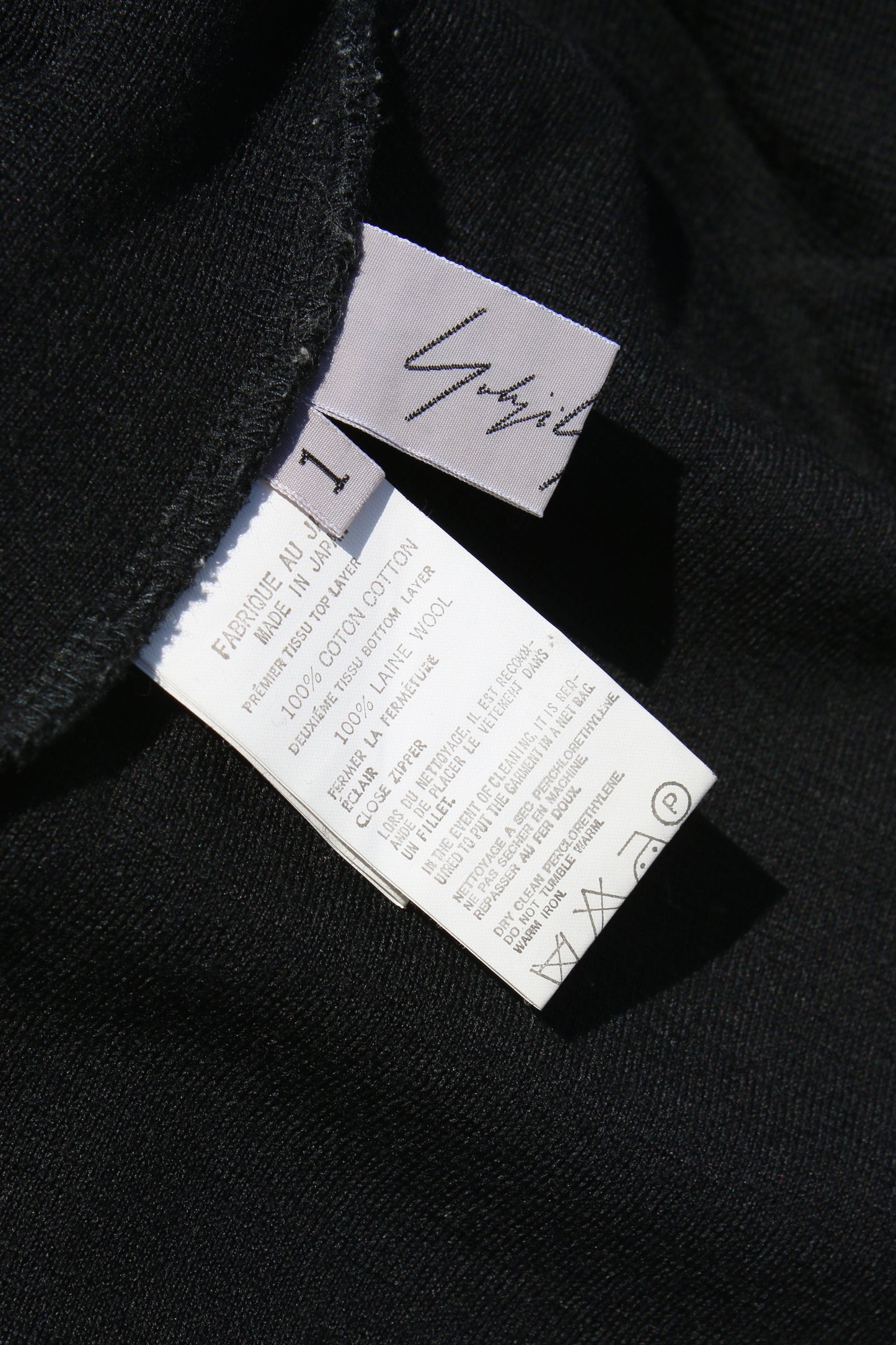 Yohji Yamamoto FEMME DENIM JACKET BLACK