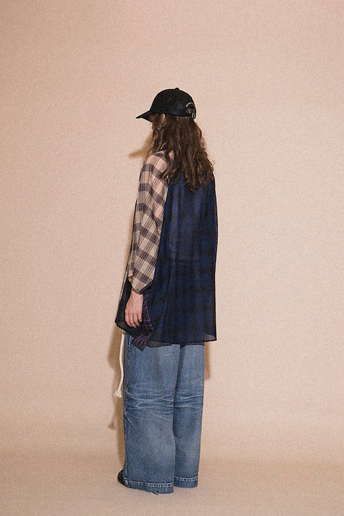 MY BEAUTIFUL LANDLET ORGANDY CHECK SS SHIRT