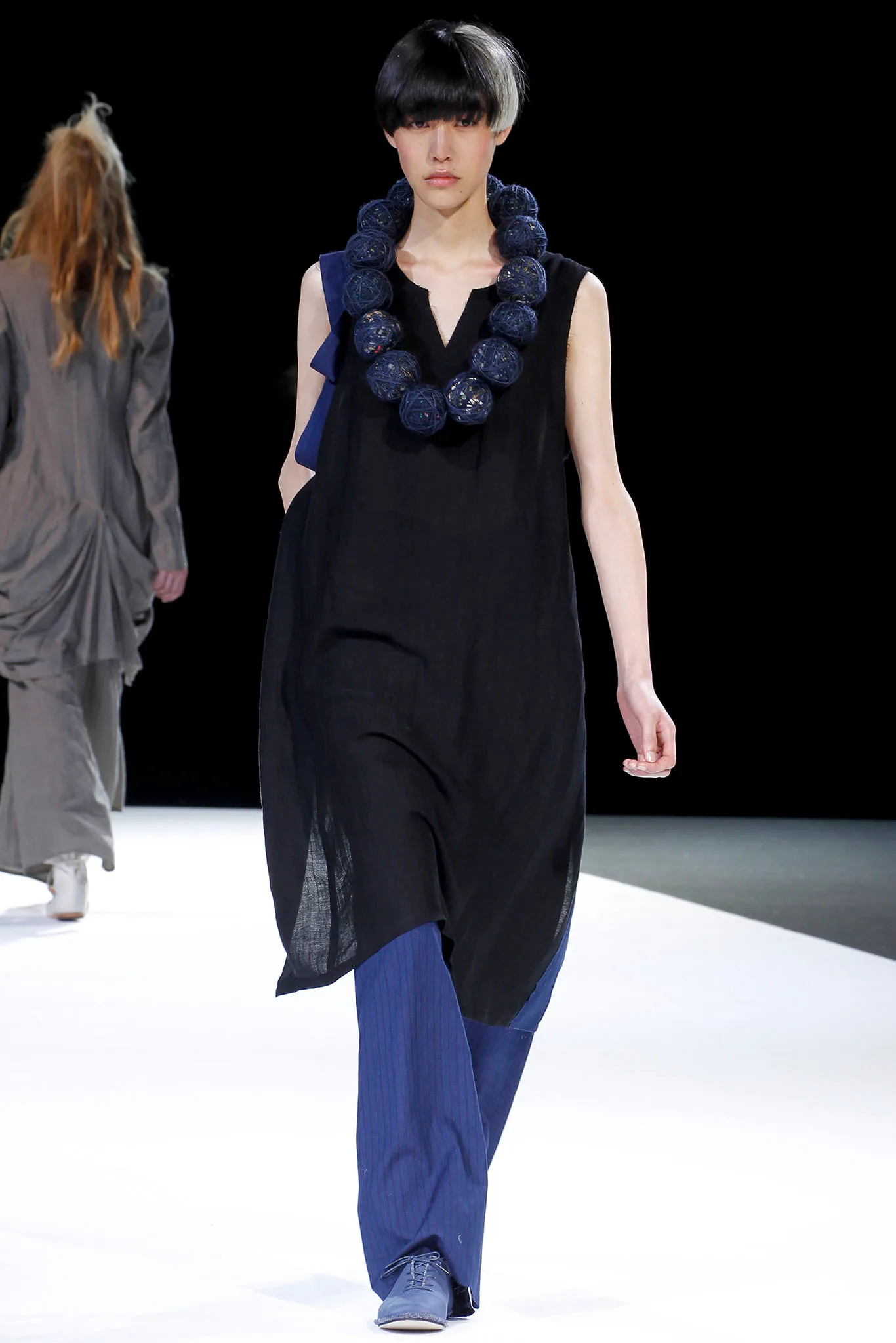 Yohji Yamamoto FEMME BI-COLOR CUTTING SLEEVELESS ONEPIECE