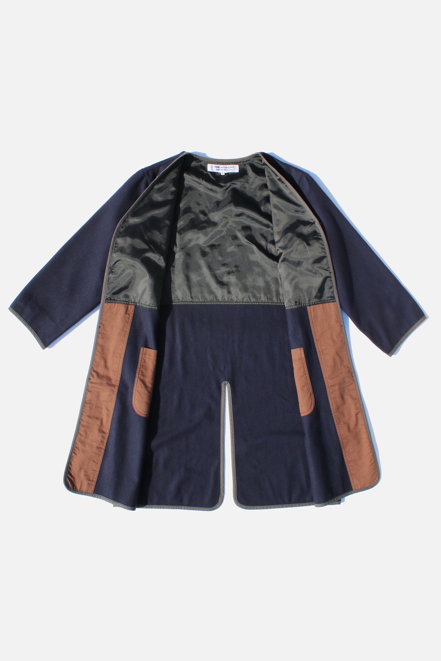 COMME des GARÇONS COMME des GARÇONS OPEN-ARM LONG COAT NAVY