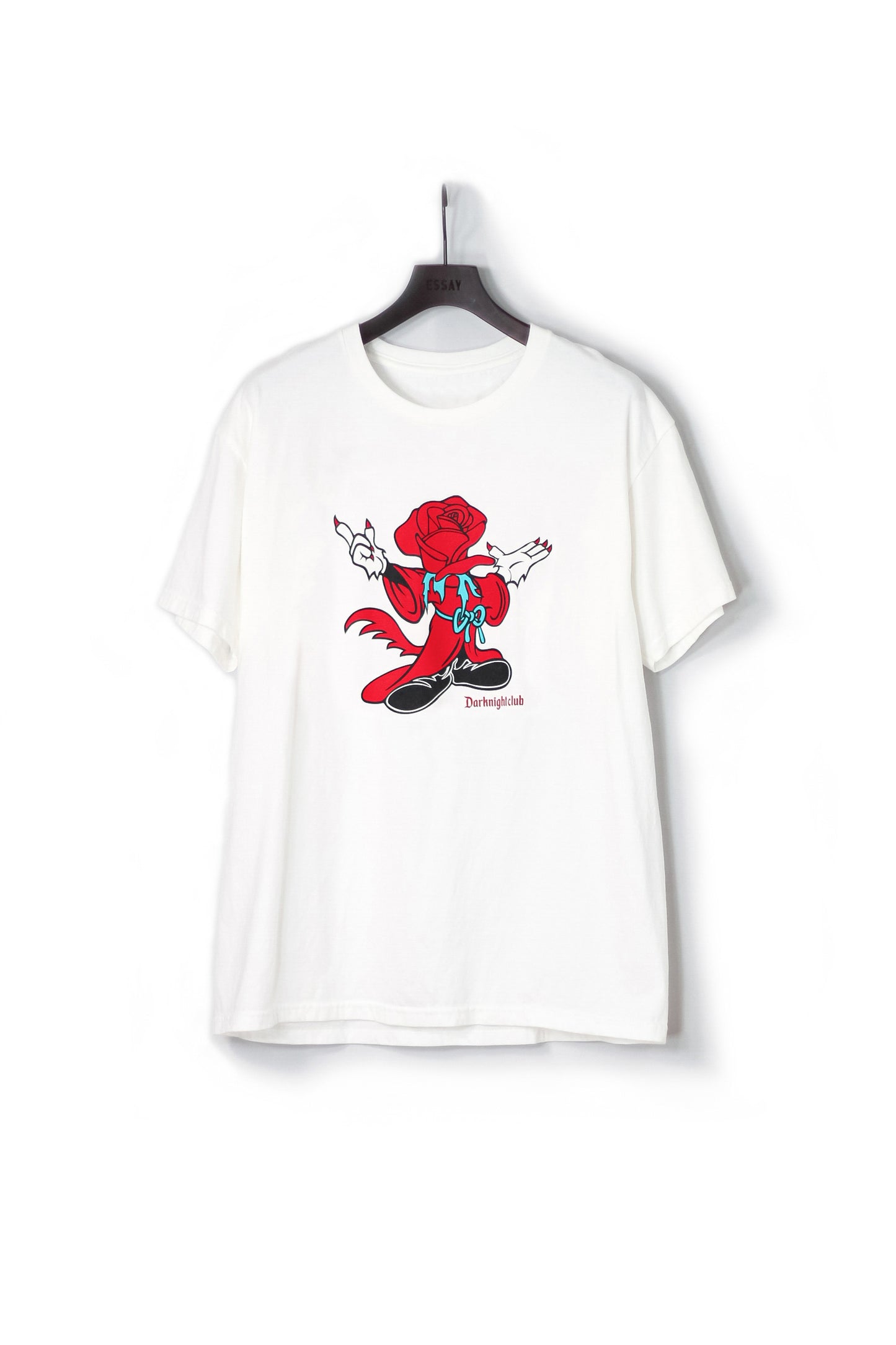 ESSAY WHITE PRINT T-SHIRT - DARK NIGHT