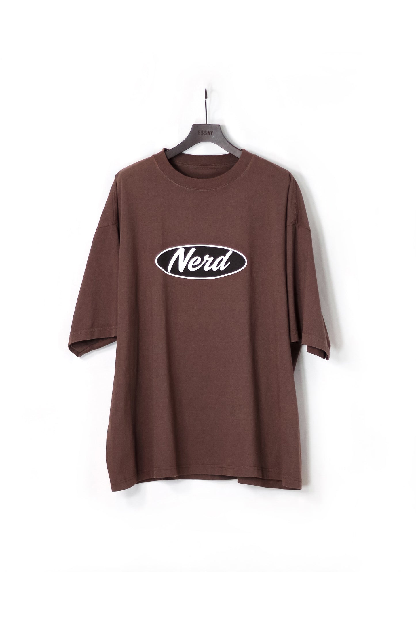 ESSAY PIGMENT DROPSHOULDER T-SHIRT - BROWN