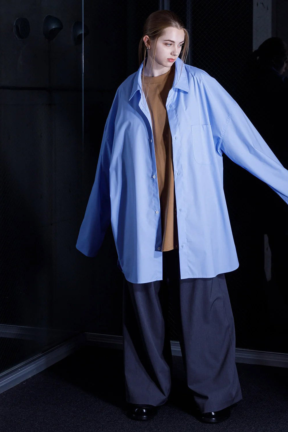 VOAAOV XXXXL SHIRT - SAX