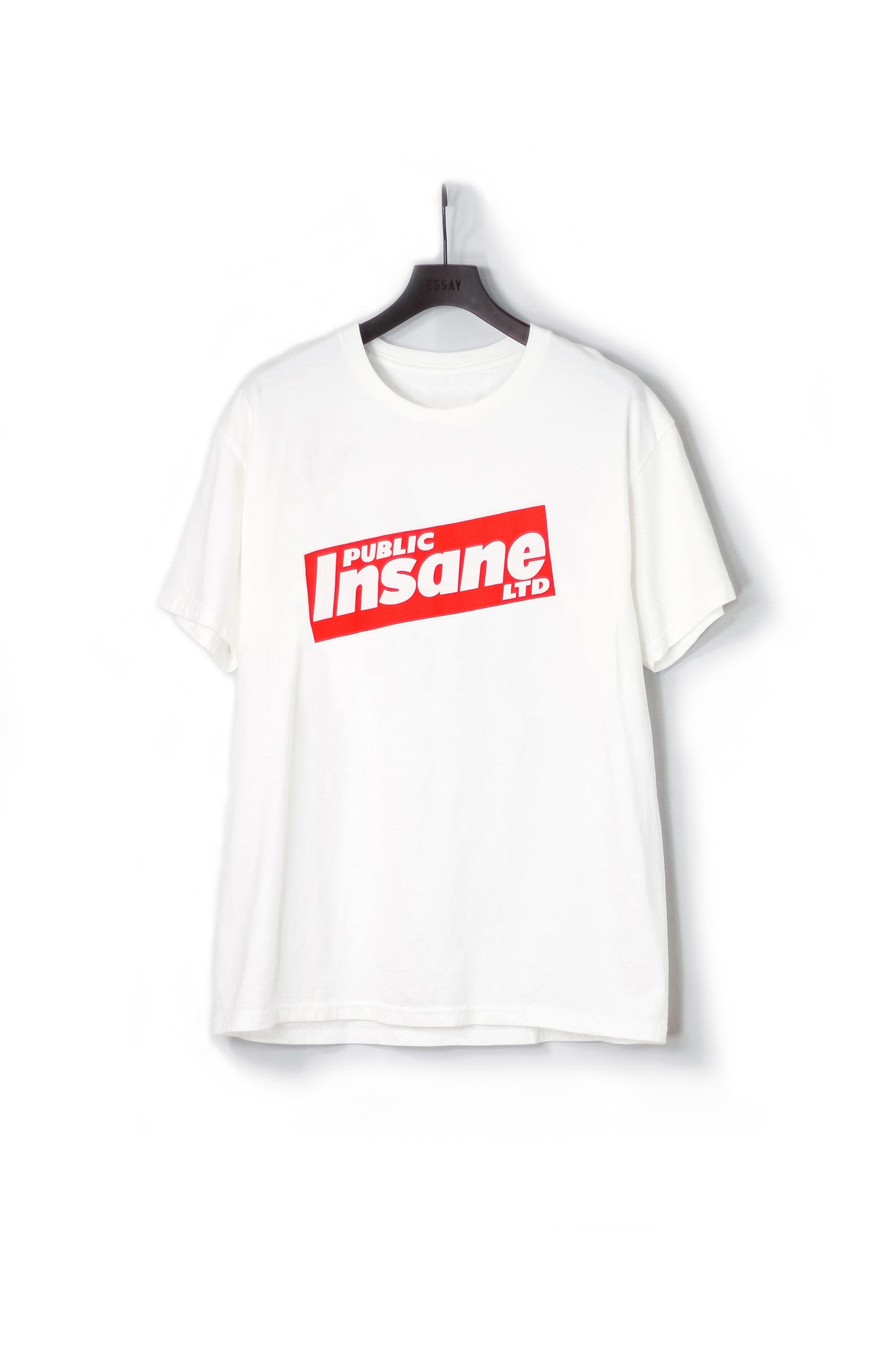 ESSAY WHITE PRINT T-SHIRT - INSANE