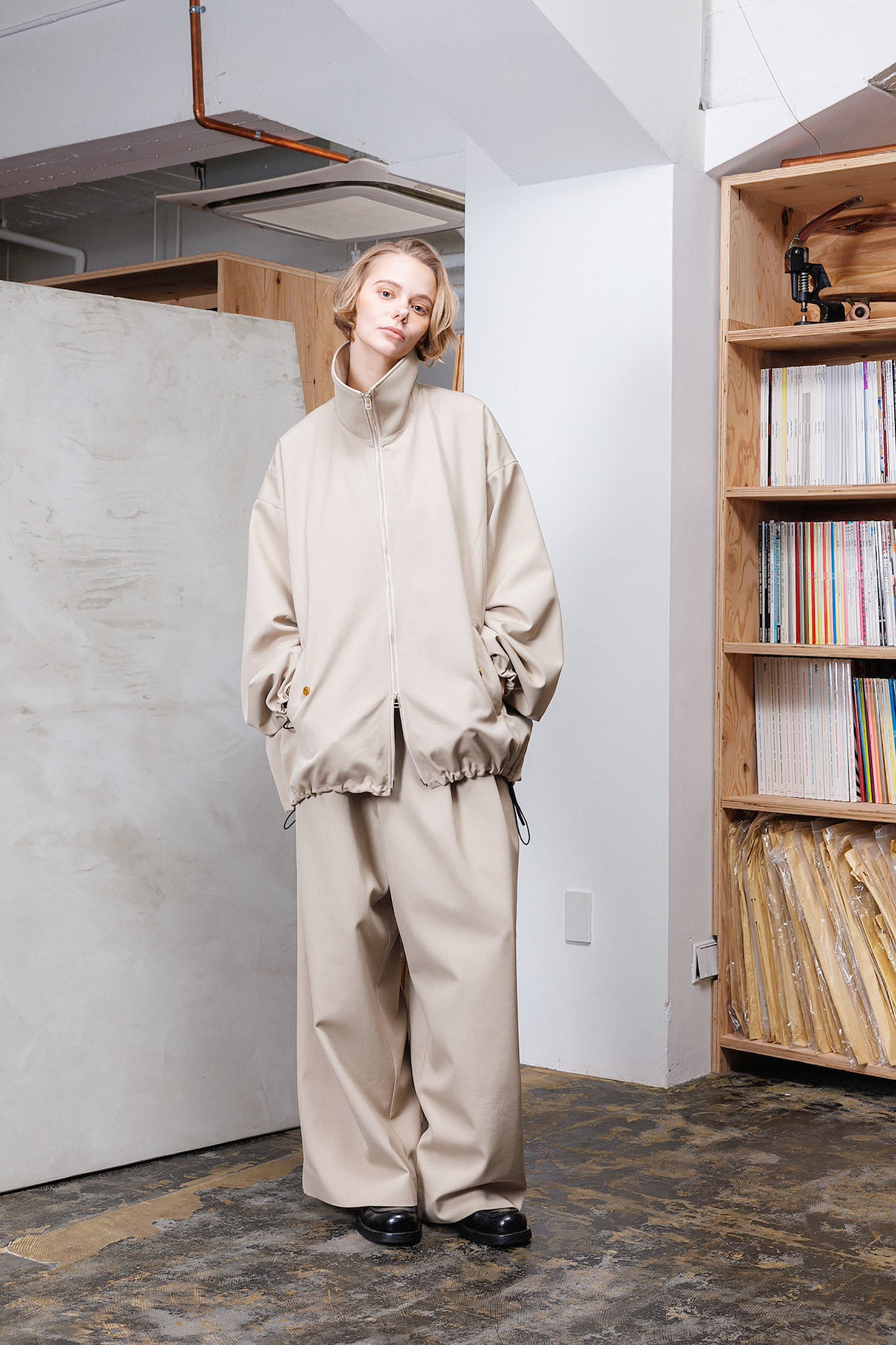 VOAAOV BISHU OLD WOOL GABARDINE PANTS