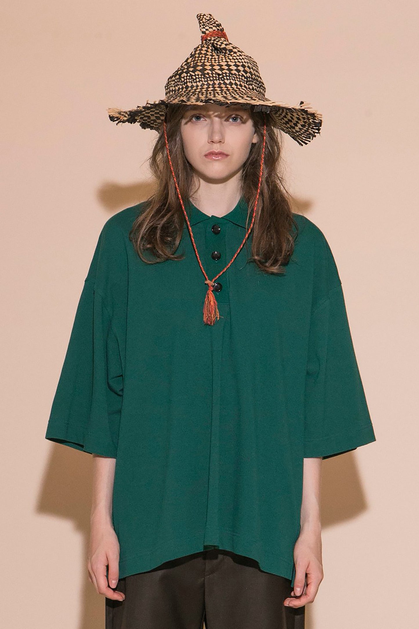 MY BEAUTIFUL LANDLET SEED STITCH SS POLO TEE - GREEN