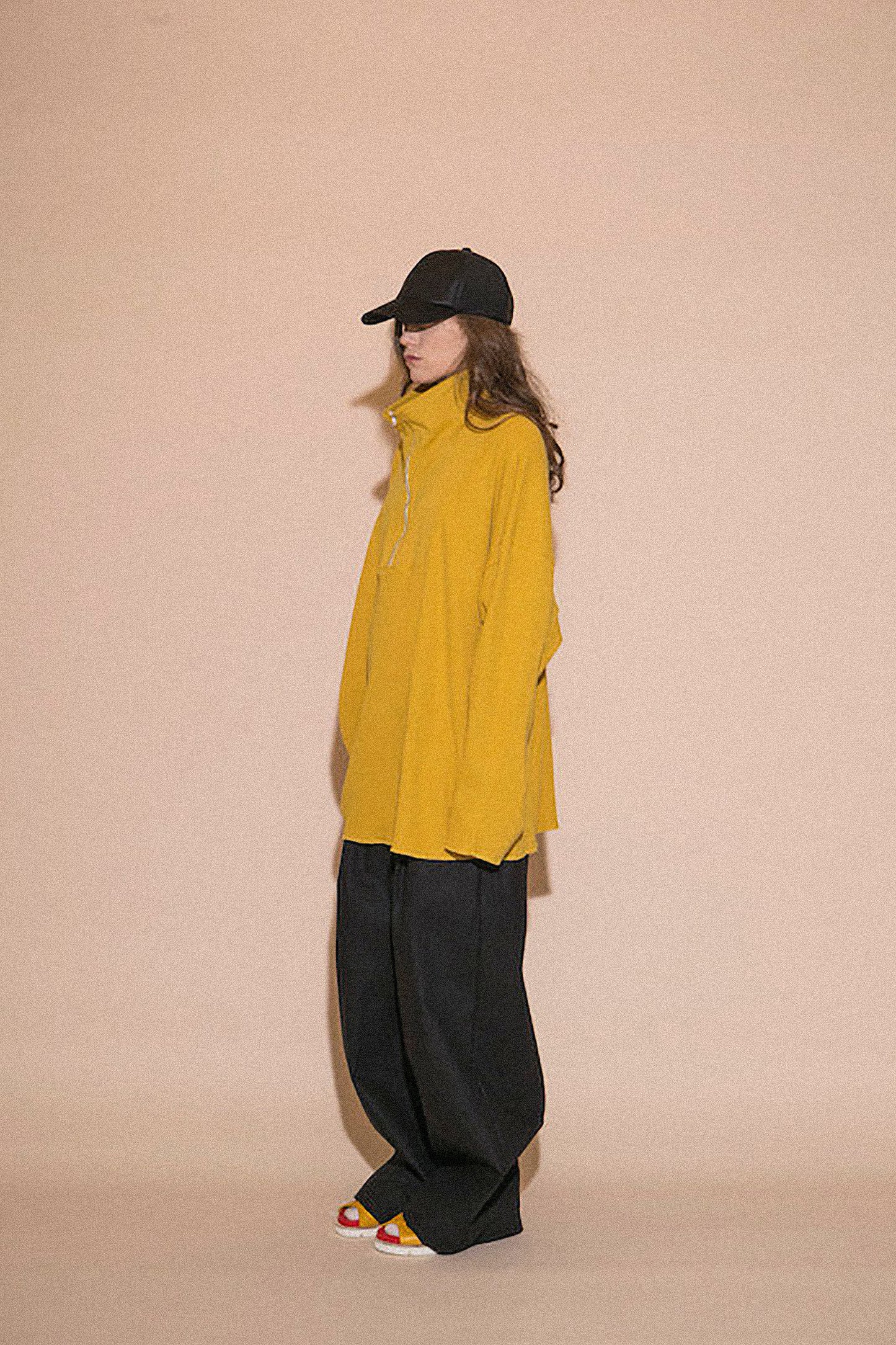 MY BEAUTIFUL LANDLET WAFFLE HALF ZIP PULLOVER