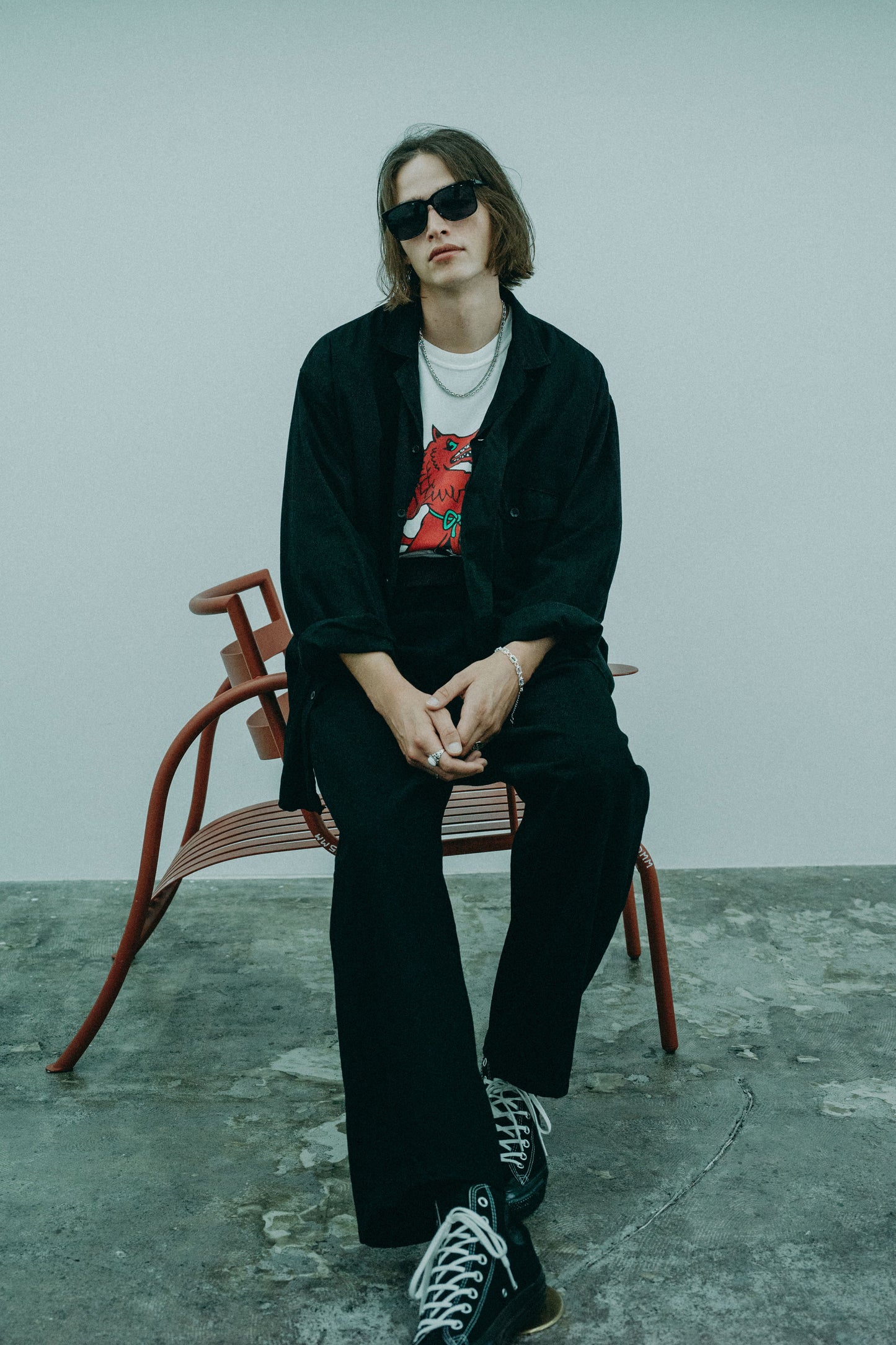 ESSAY LAYERED OVERSIZE LONG T-SHIRT - FANATIC