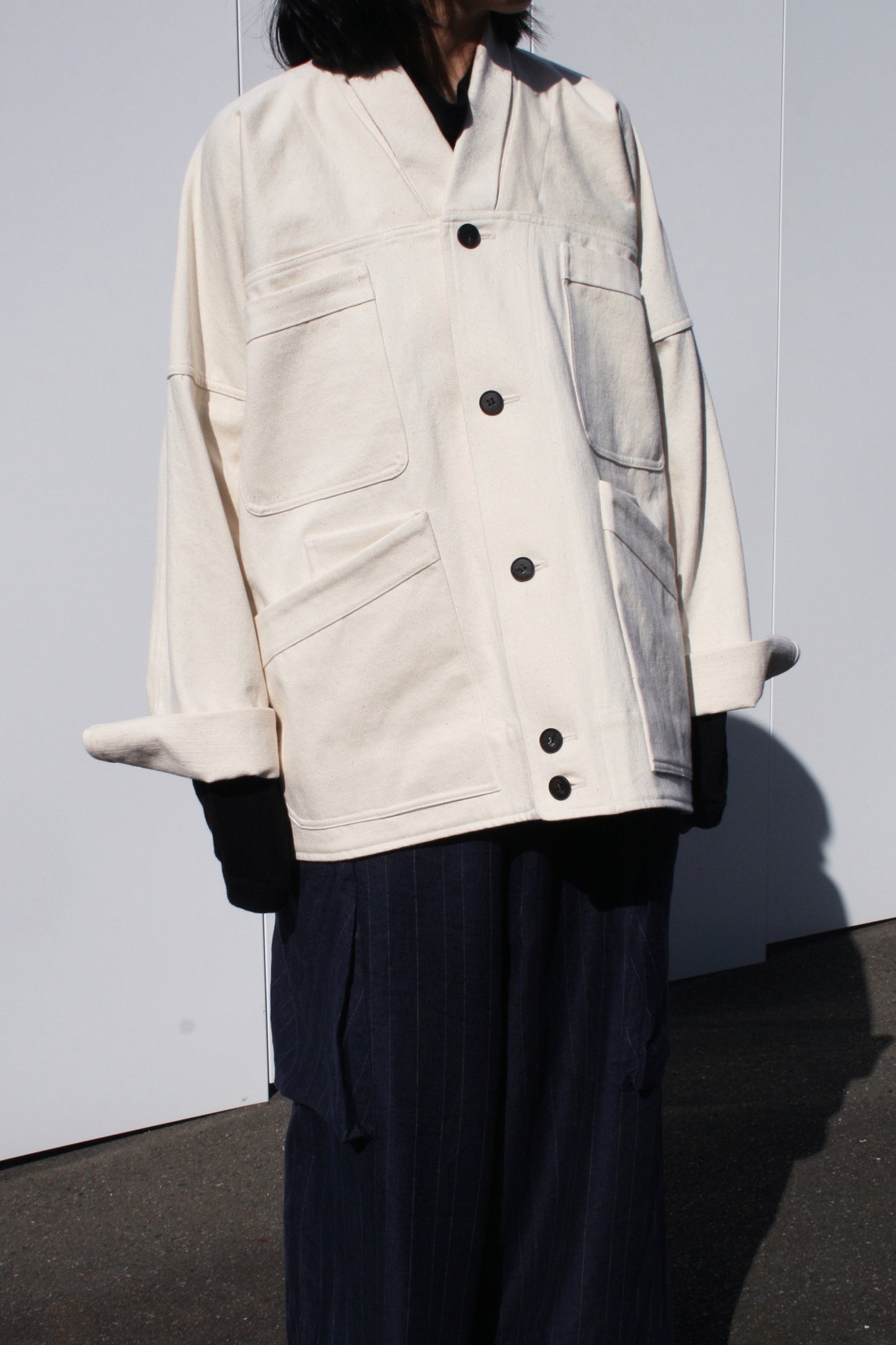 O PROJECT ORGANIC SELVEDGE DENIM WORKWEAR JACKET - KINARI