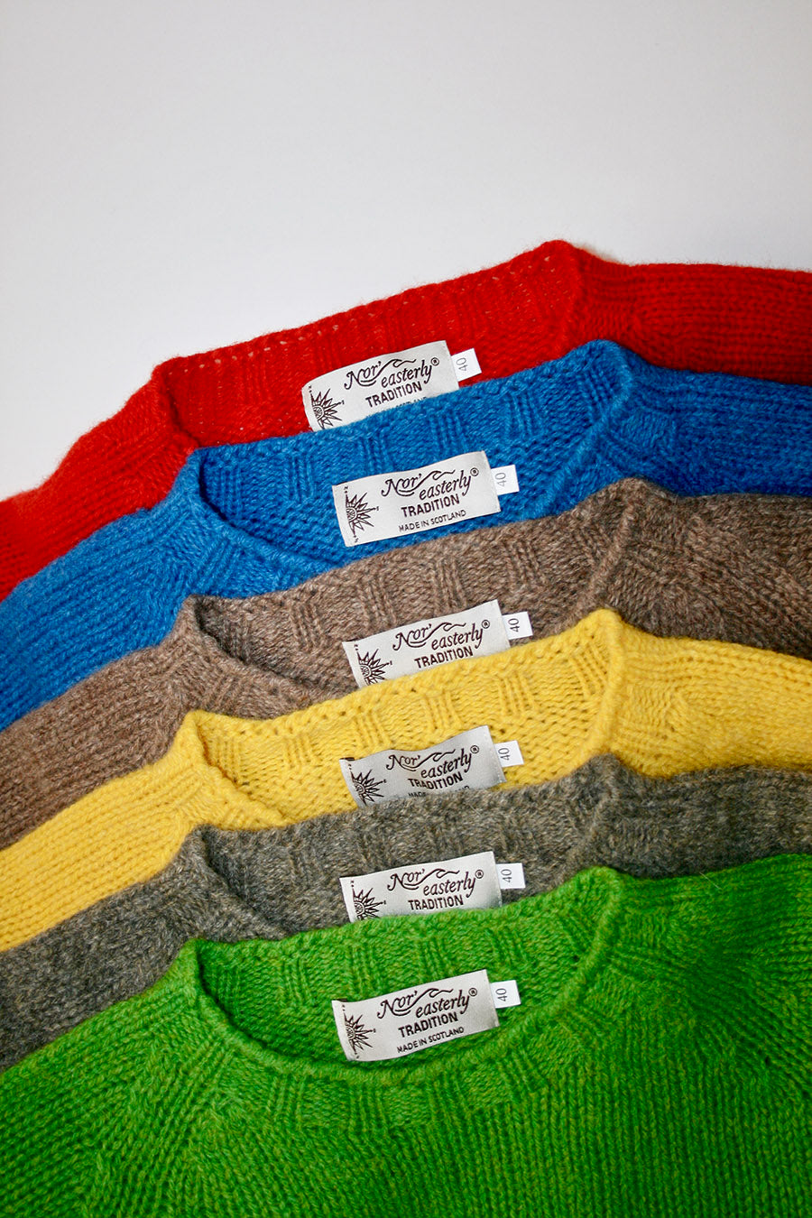 NOR’EASTERLY SCOTLAND II 2PLY RAGLAN CREW KNIT - GARDEN LEAF