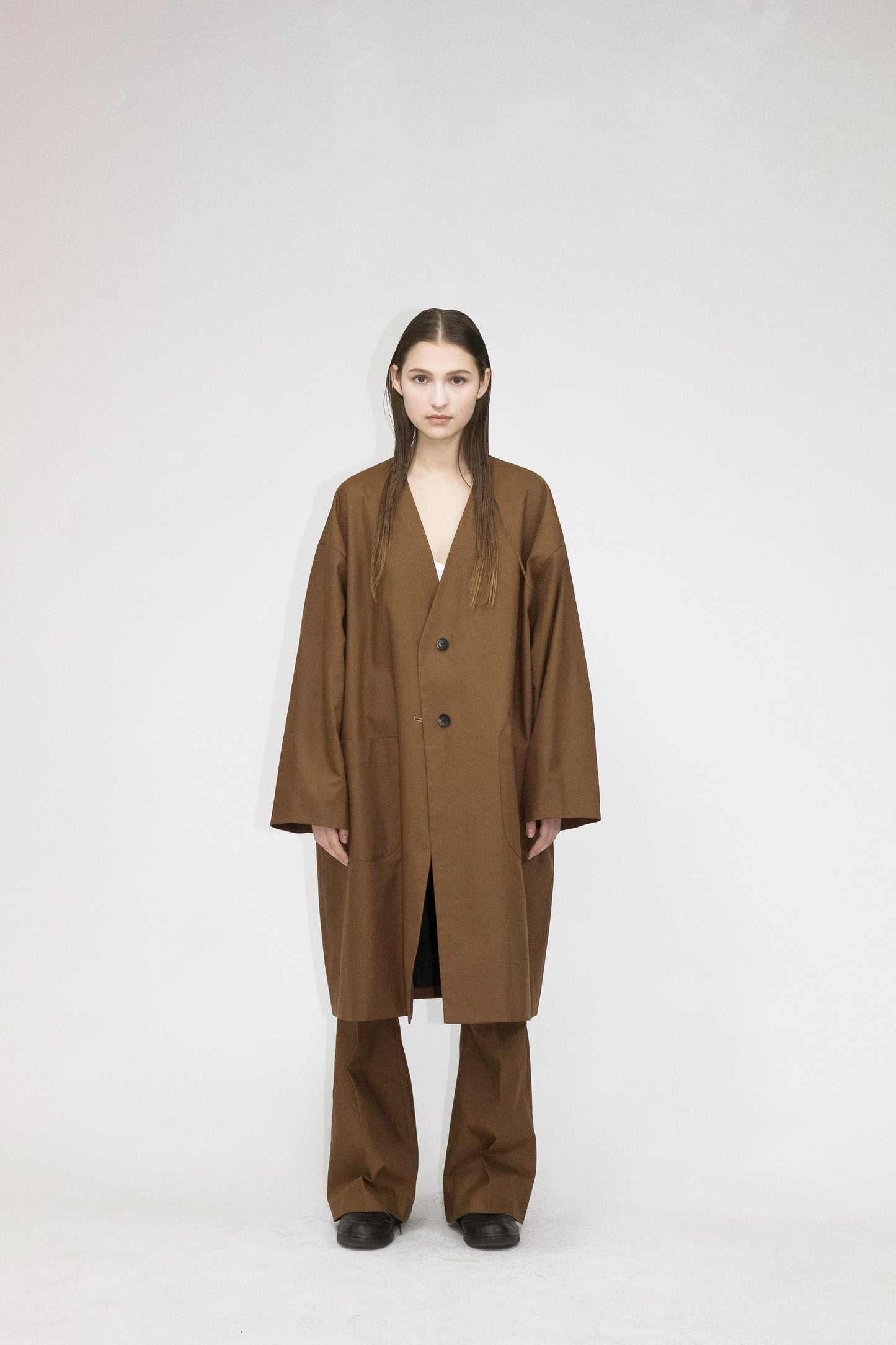 21AW, WM01-CO212011, MY BEAUTIFUL LANDLET HIGH DENSITY GABARDINE STRIPE CUPRO REVERSIBLE COAT, BROWN, my beautiful landlet (マイビューティフルランドレット) を取扱う正規通販ストアTOYASIDO。