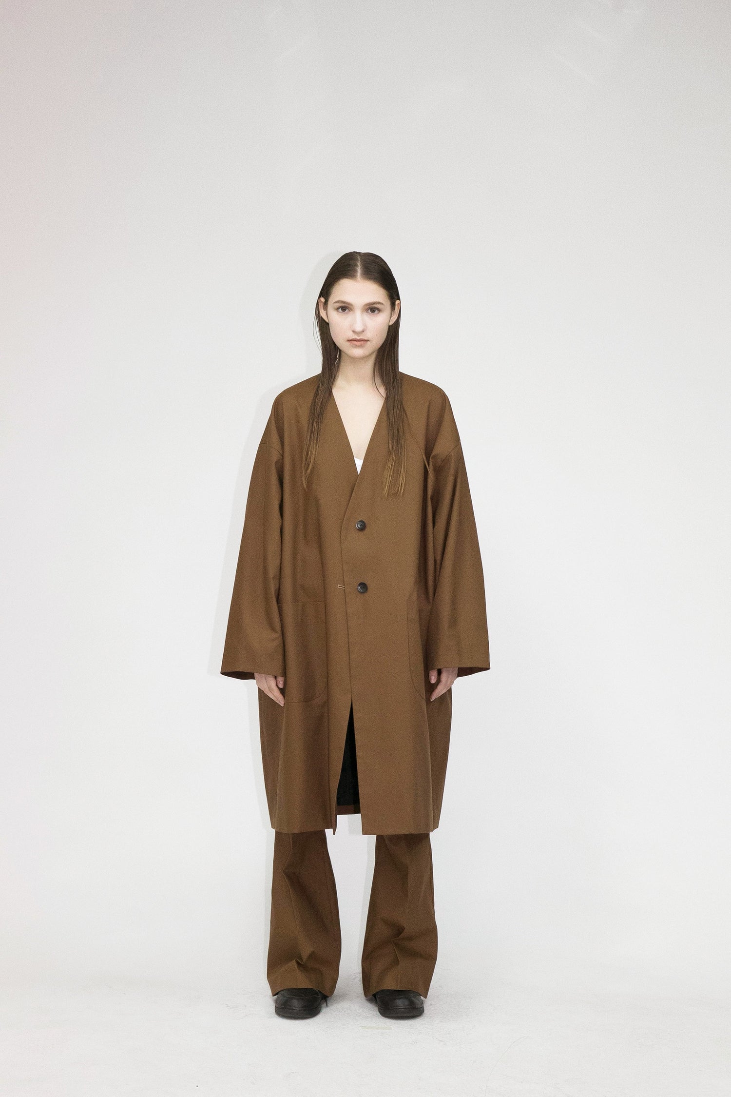 21AW, WM01-CO212011, MY BEAUTIFUL LANDLET HIGH DENSITY GABARDINE STRIPE CUPRO REVERSIBLE COAT, BROWN, my beautiful landlet (マイビューティフルランドレット) を取扱う正規通販ストアTOYASIDO。