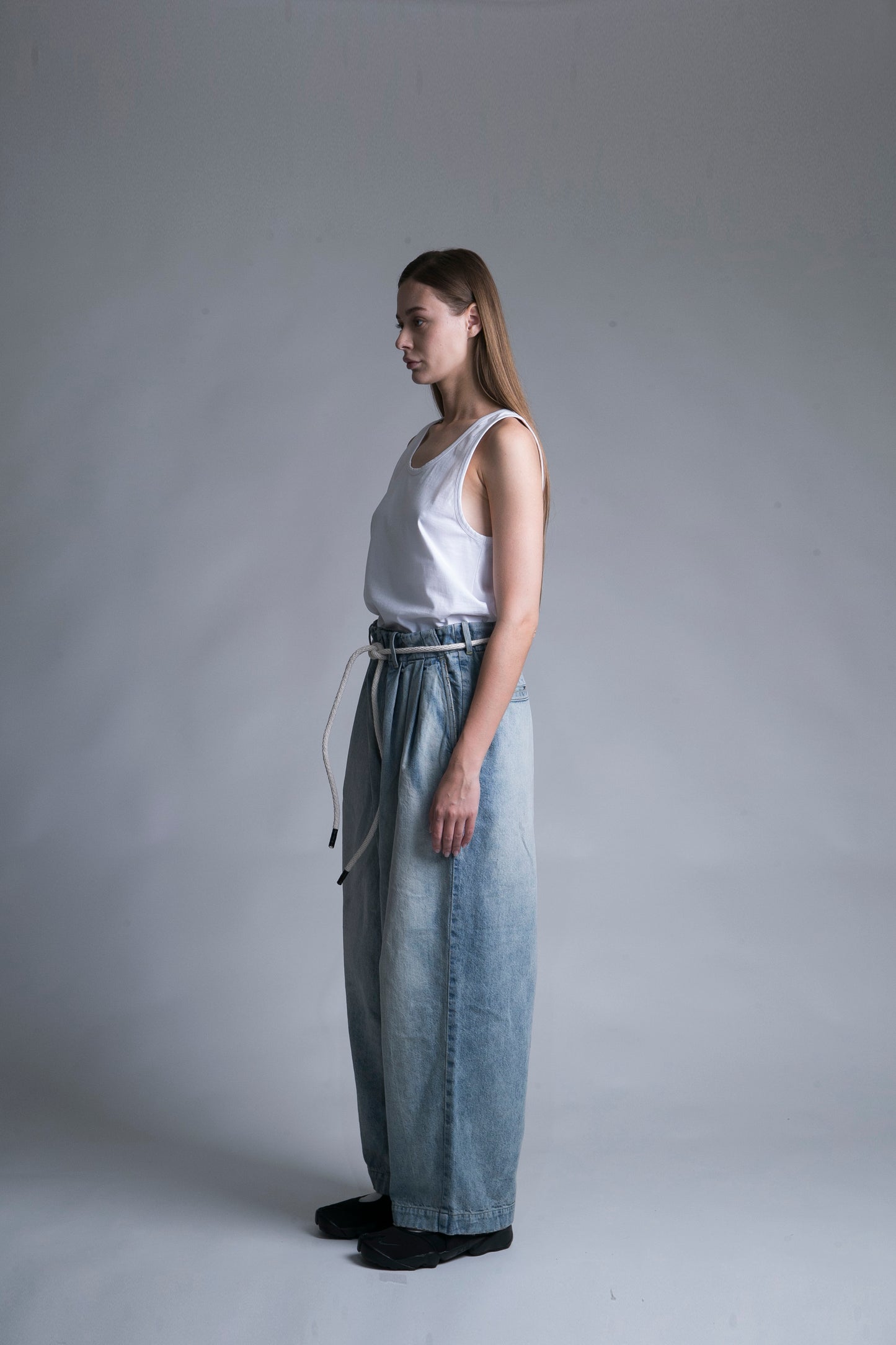 MY BEAUTIFUL LANDLET USED WASH DENIM PANTS