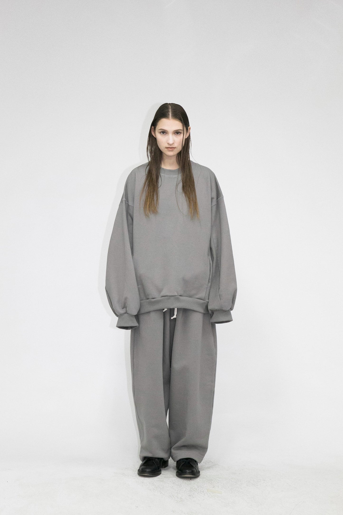 21AW, WM05-SW212051, MY BEAUTIFUL LANDLET TUMBLER BRUSHED BACK SWEATER, Grey, TOYASIDO, Tokyo, 通販.