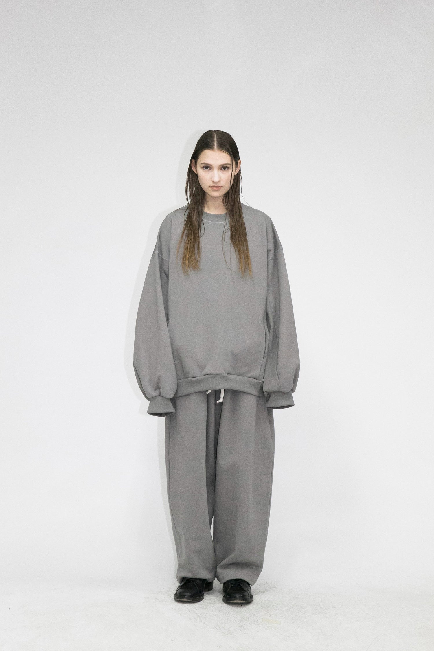 21AW, WM05-SW212051, MY BEAUTIFUL LANDLET TUMBLER BRUSHED BACK SWEATER, Grey, TOYASIDO, Tokyo, 通販.