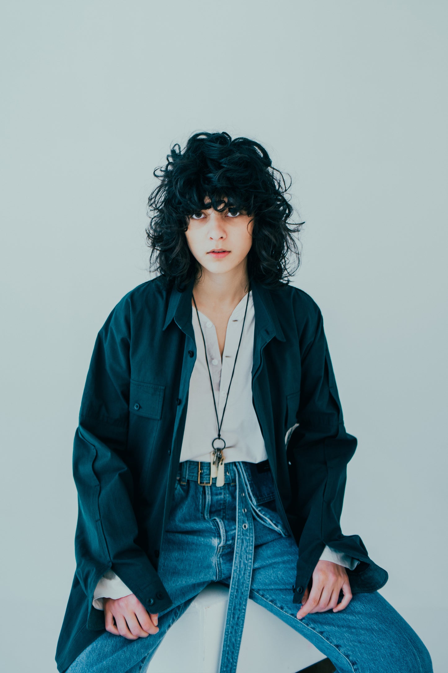 ESSAY DRAPE SHIRT - GREEN