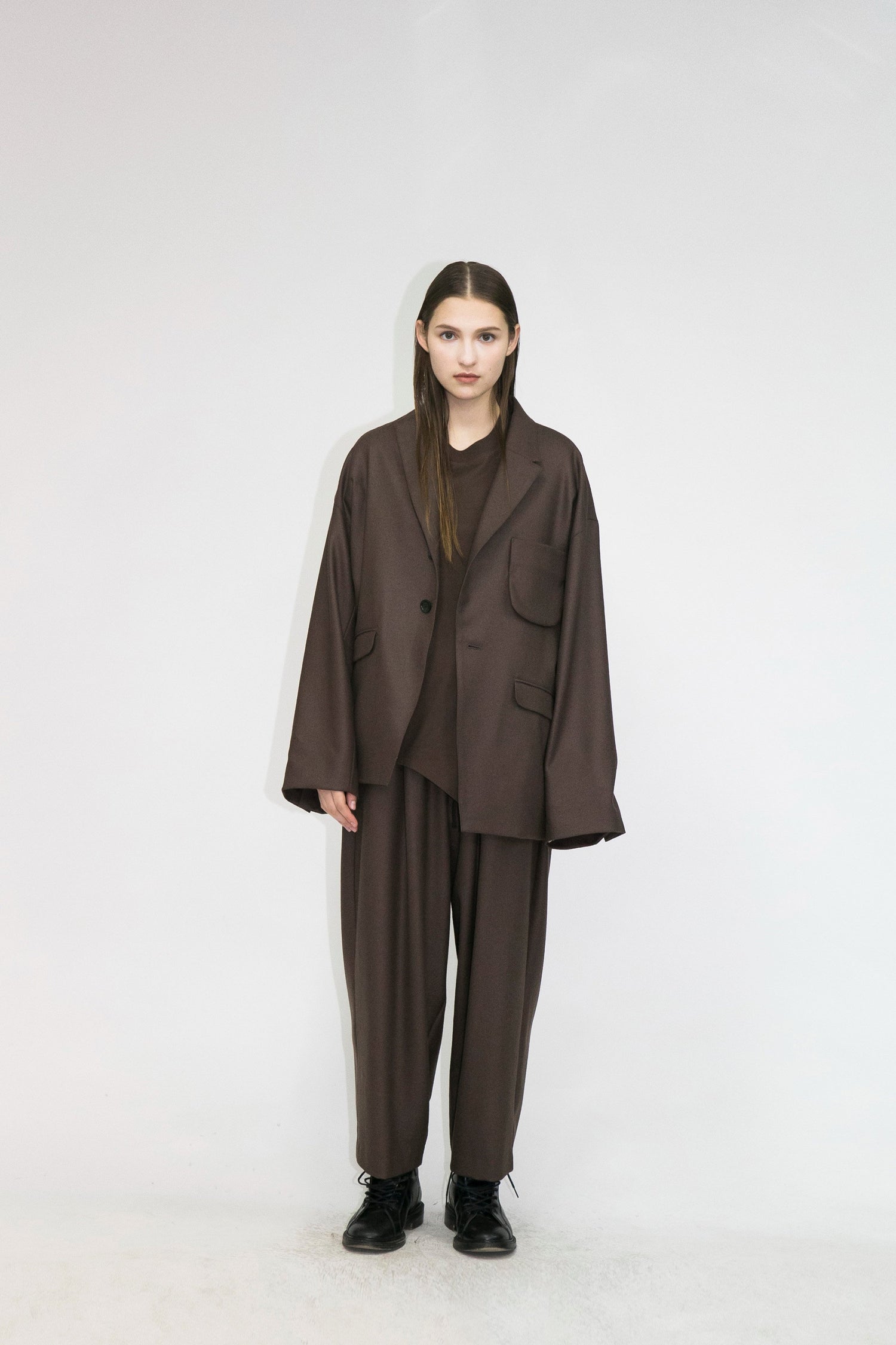 21AW, WM08-JK212081, MY BEAUTIFUL LANDLET AUSTRALIA FLANNEL JACKET, brown, black, my beautiful landlet (マイビューティフルランドレット) を取扱う正規通販ストアTOYASIDO。
