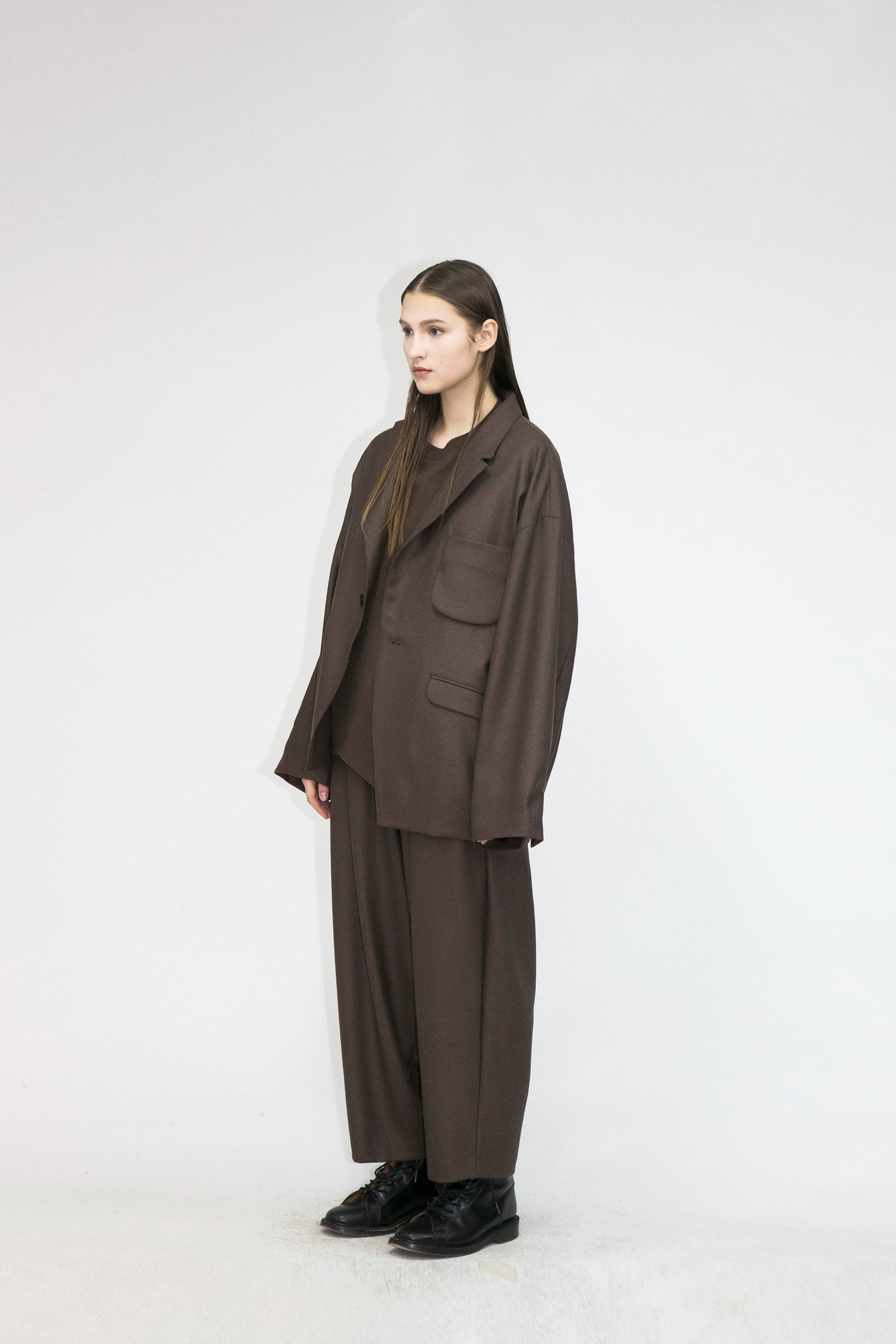 21AW, WM08-JK212081, MY BEAUTIFUL LANDLET AUSTRALIA FLANNEL JACKET, brown, black, my beautiful landlet (マイビューティフルランドレット) を取扱う正規通販ストアTOYASIDO。