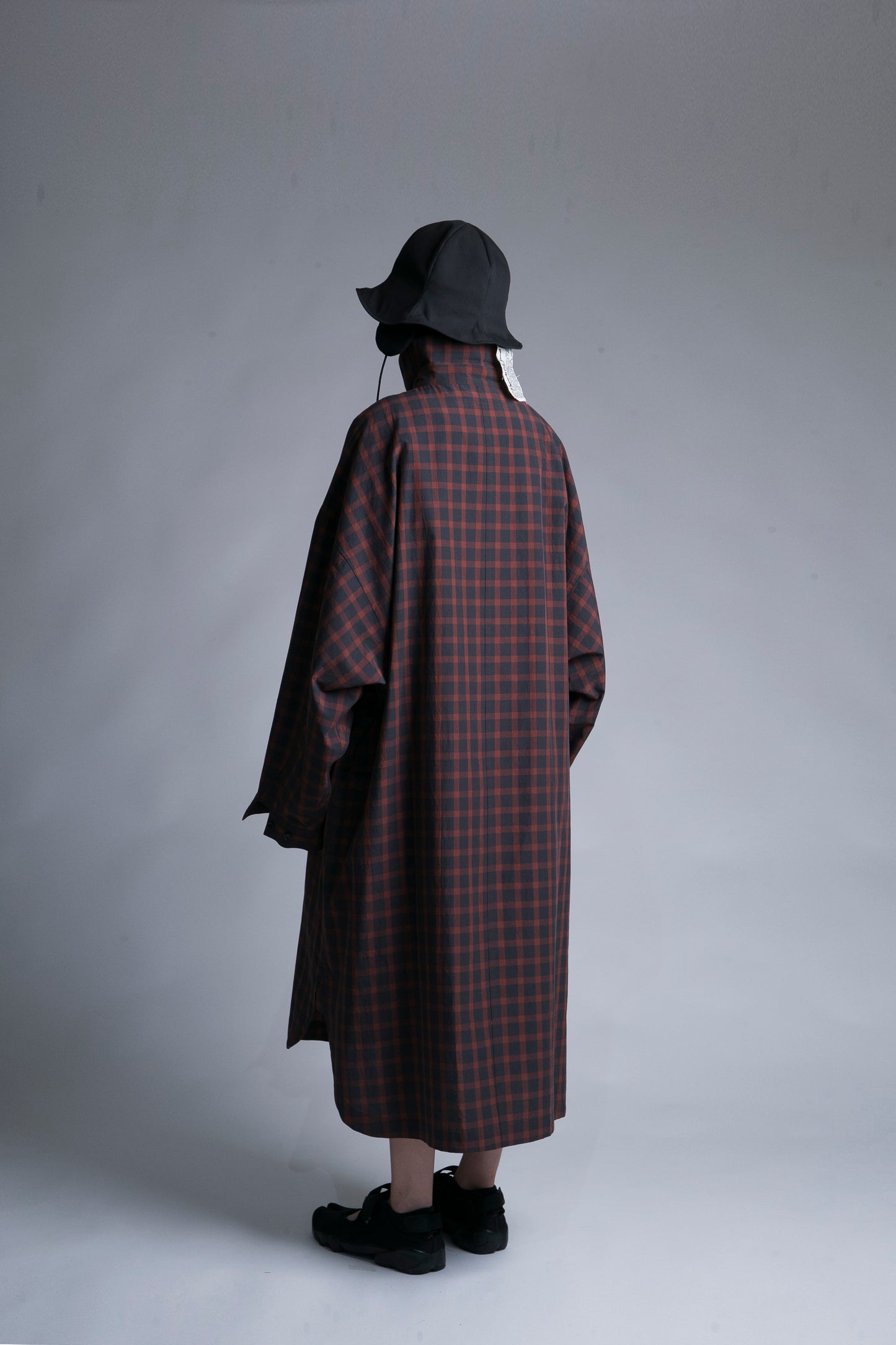 MY BEAUTIFUL LANDLET CHECK TYPEWRITER SHIRT COAT