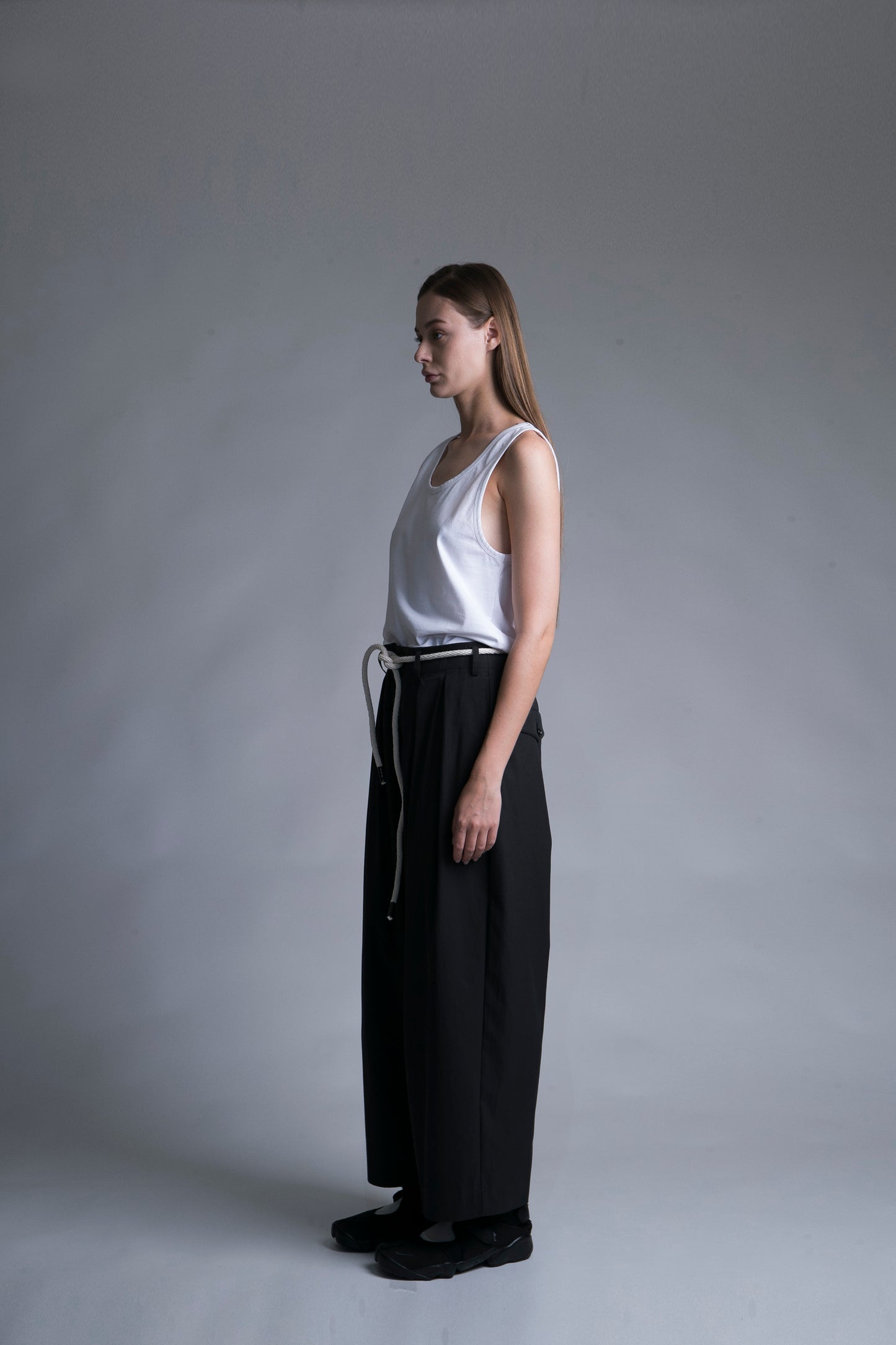 MY BEAUTIFUL LANDLET GABERDINE WIDE PANTS