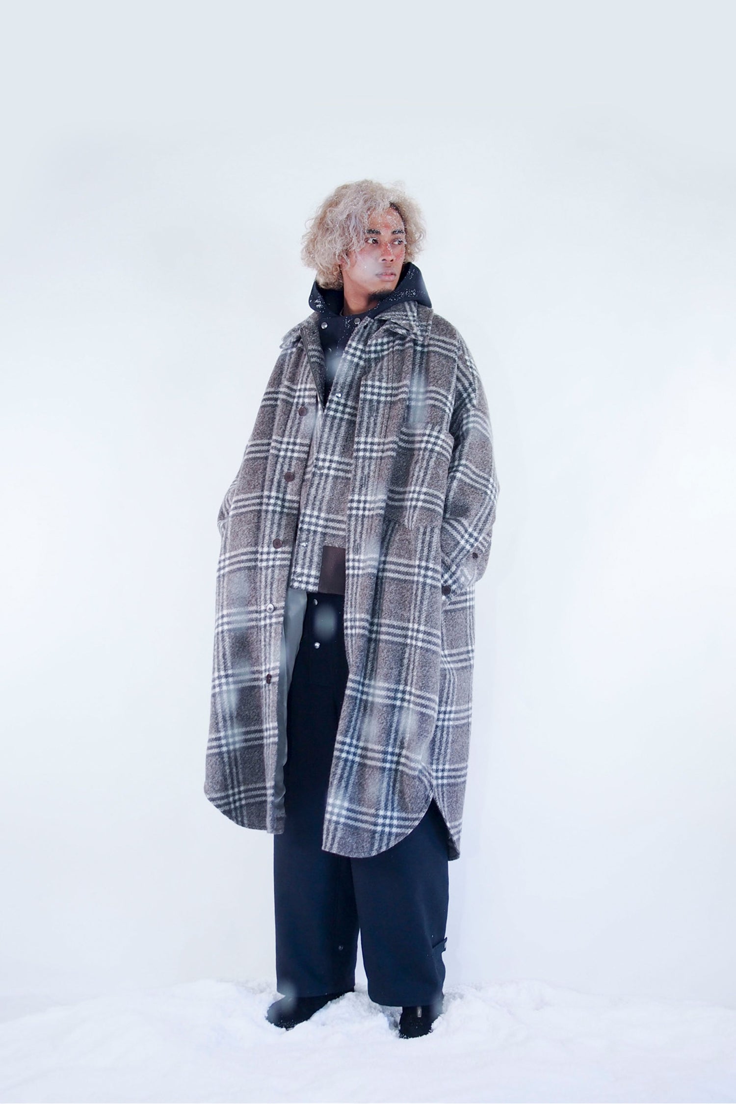 21AW, EH43HBB-02, EDWINA HÖRL HBB BASTARD COAT - SHELTERING AT HOME, check, Eewina Hörl (エドウィナホール) / Edwina Horl / Edwina Hoerl を取扱う正規通販ストアTOYASIDO。エドウィナホール, Edwina Hoerl, Edwina Horl, Made in Japan, TOYASIDO, Tokyo, 通販.