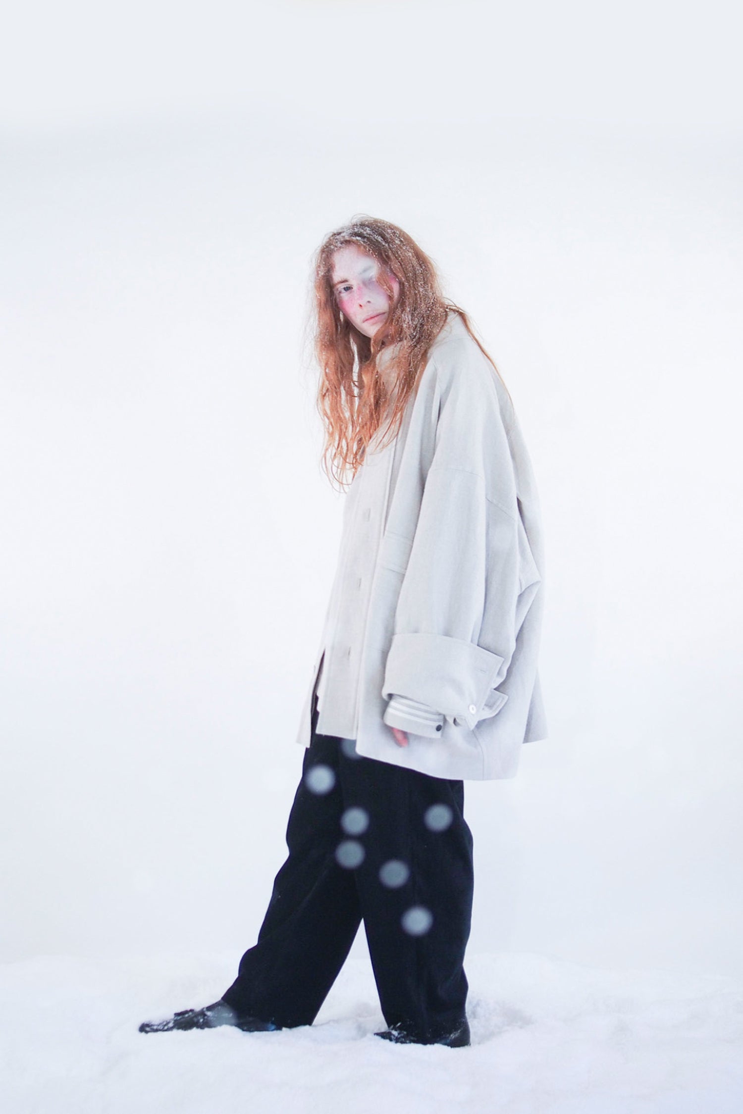 21AW, EH43HBB-07, EDWINA HÖRL HBB STAND-UP COLLAR BLOUSON - AN ISSUE OF FREEDOM, Off White, Edwina Hoerl, エドウィナホール, Edwina Horl, TOYASIDO, Made in Japan, Tokyo, Edwina Hörl, Edwina Hoerl 通販.