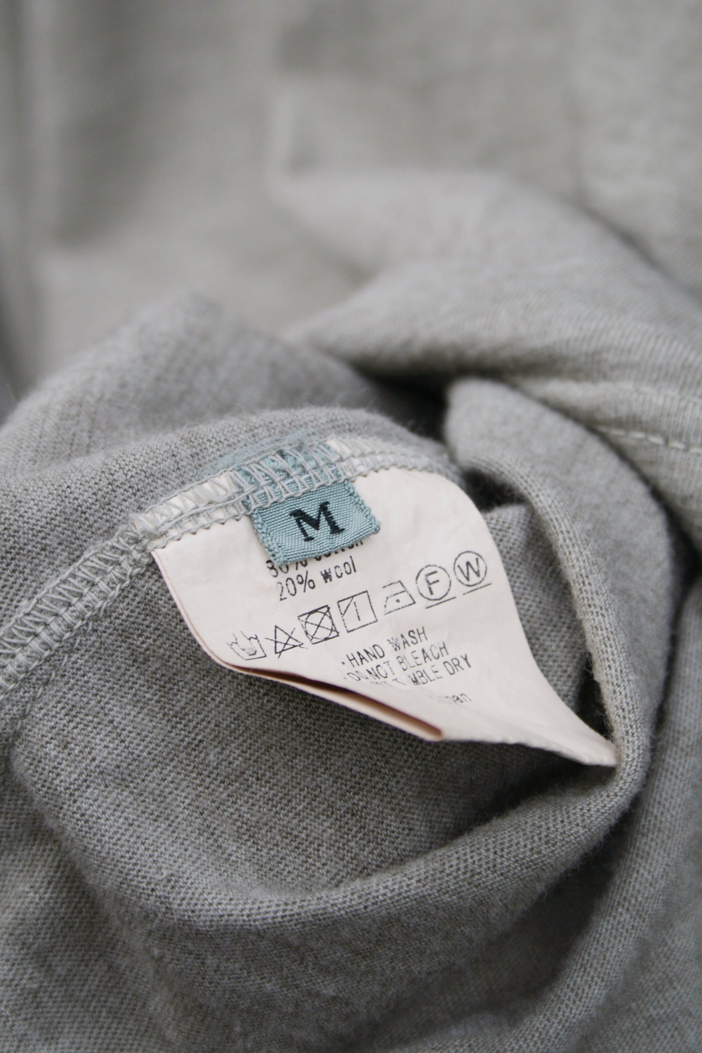O PROJECT COTTON WOOL JERSEY LONG SLEEVE TEE - STEEL / TAUPE / BLACK