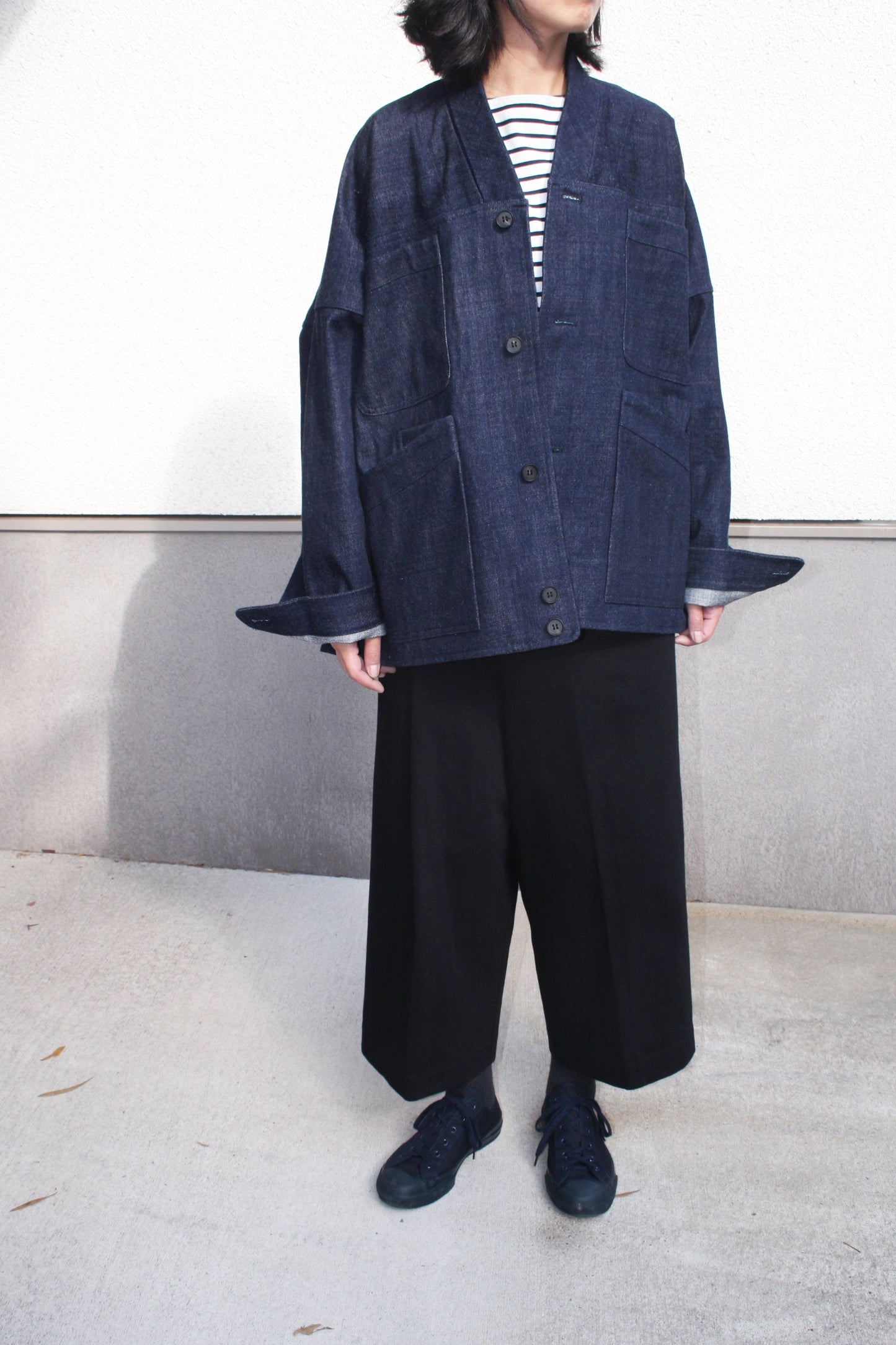 O PROJECT ORGANIC SELVEDGE DENIM WORKWEAR JACKET - INDIGO