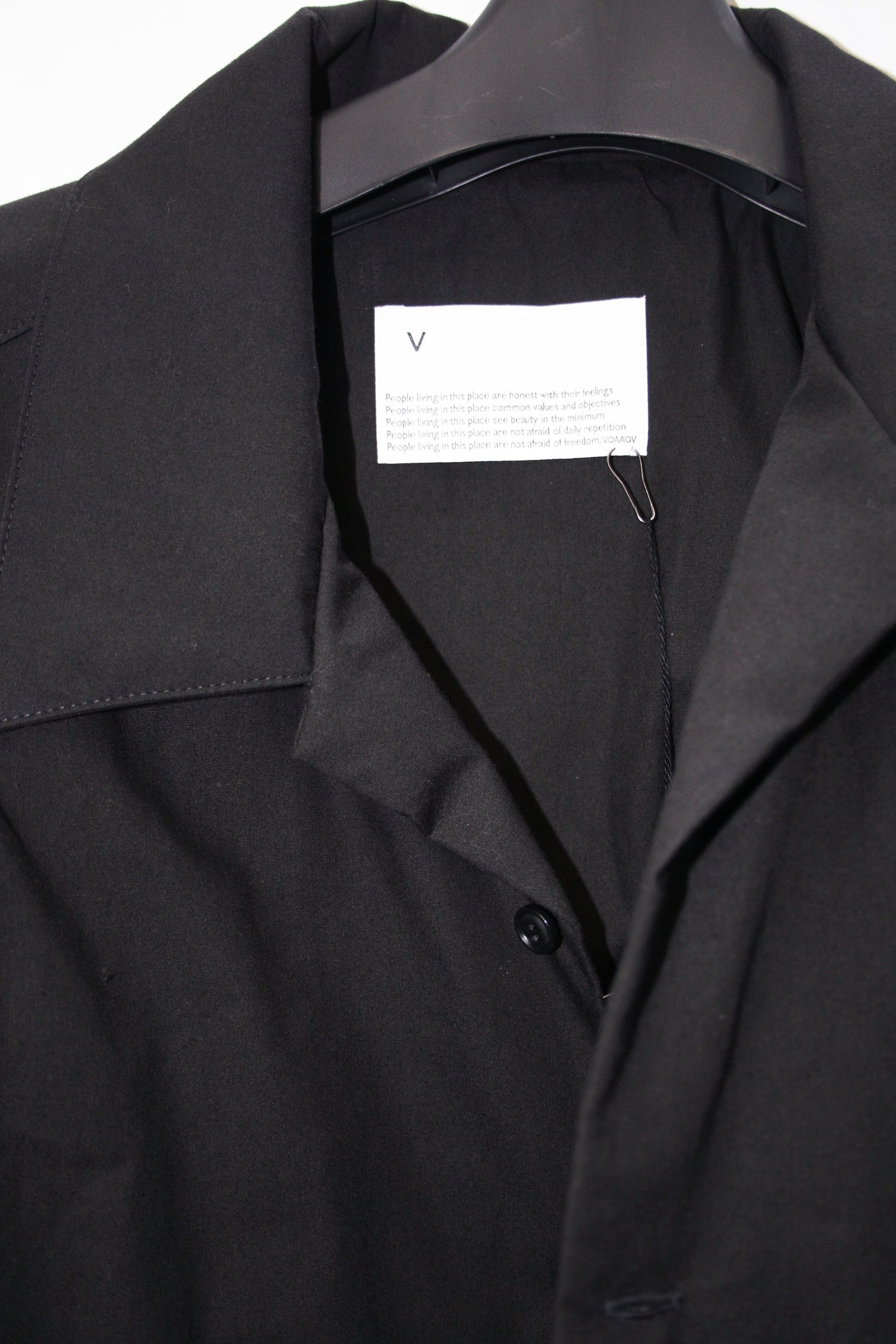 21AW, VOSF-G13, VOAAOV ORGANIC COTTON BROAD SHIRT (KAWADA DOWN FEATHER), BLACK, VOAAOV (ヴォアーブ) を取扱う正規通販ストアTOYASIDO。