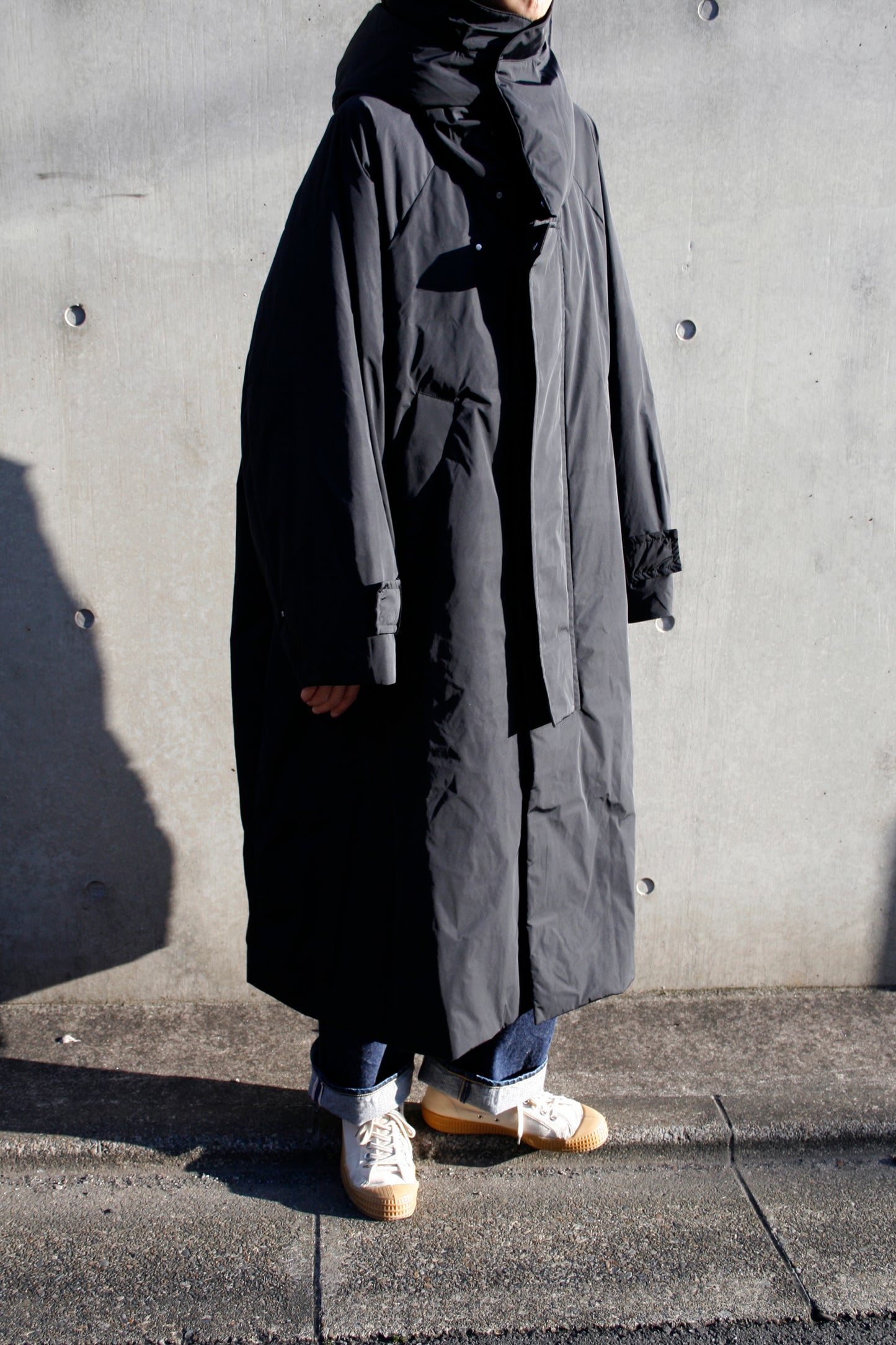 VOAAOV NYLON HIGH DENSITY CLOTH DOWN COAT