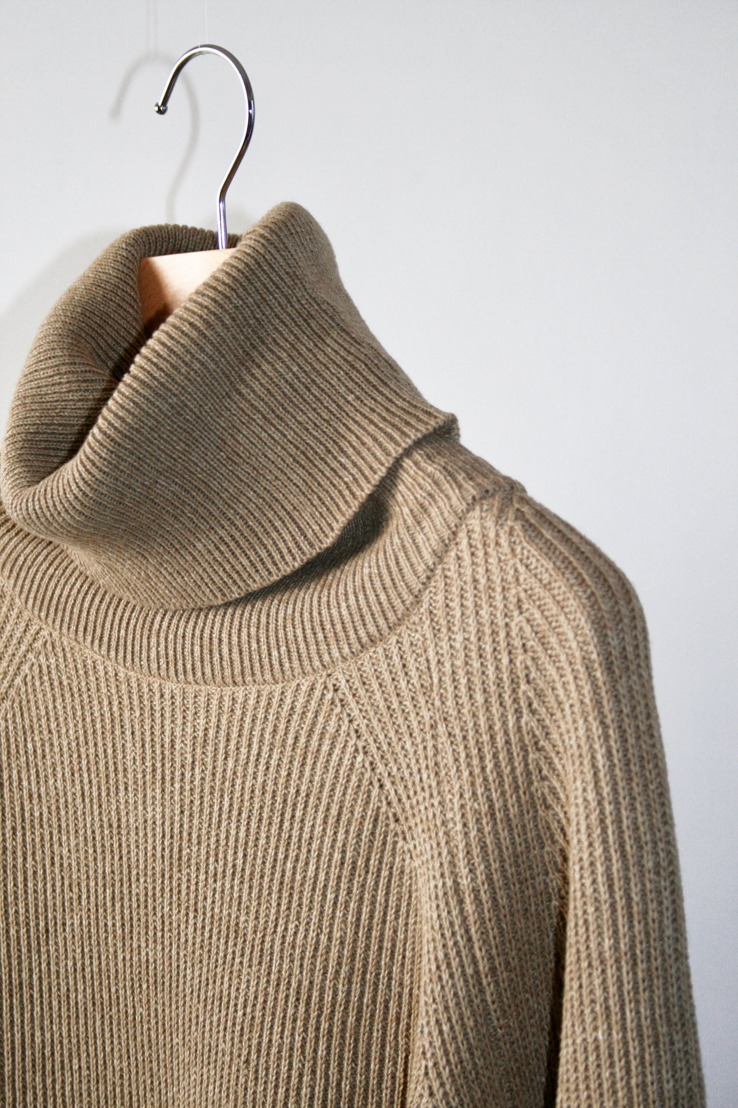 O PROJECT SOFT LAMBSWOOL COTTON 1PLY KNITTED TURTLE NECK KNITWEAR