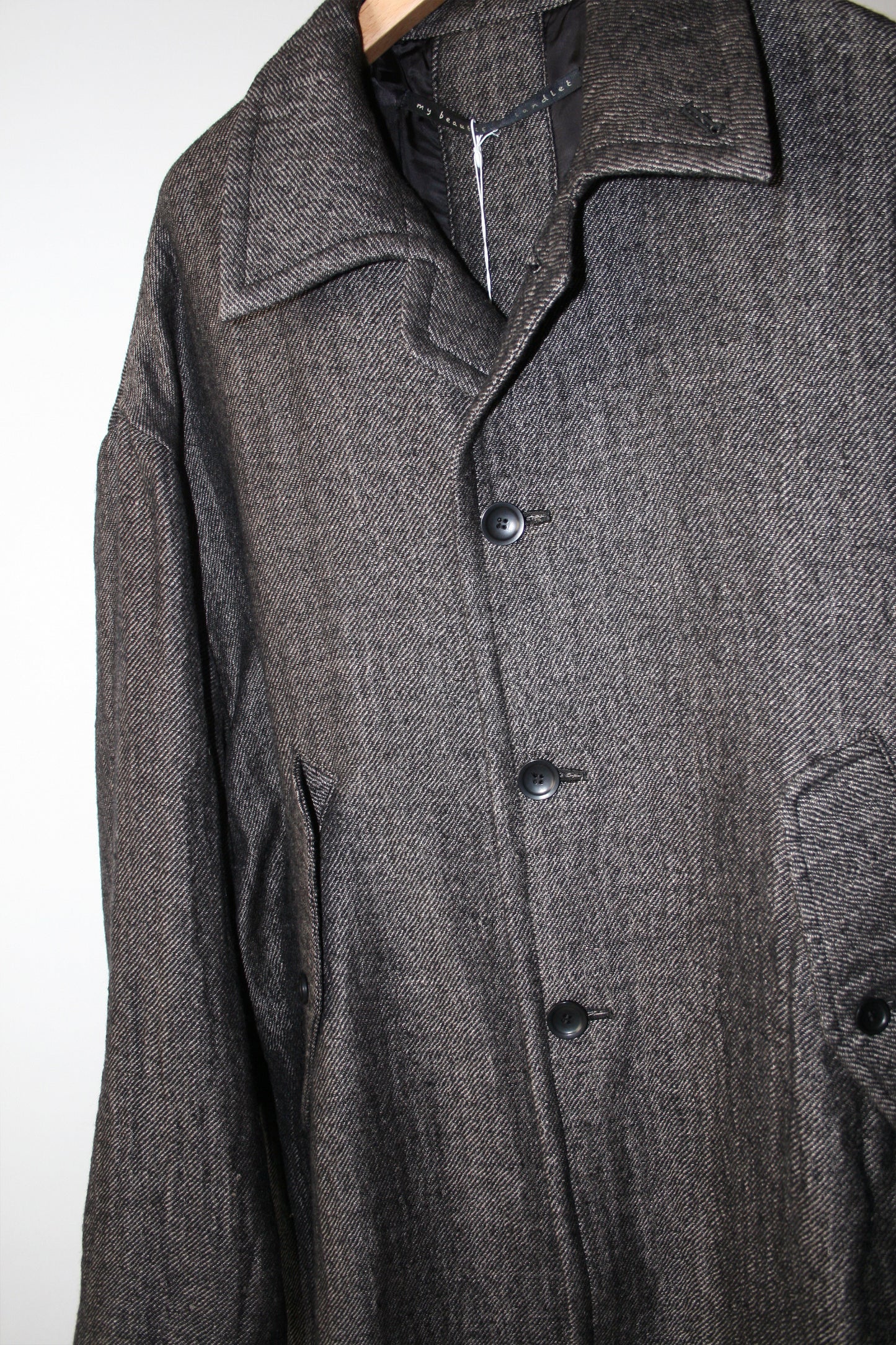 21AW, WM11-JK212112, MY BEAUTIFUL LANDLET WOOL LINEN × DOWN MIX LONG COAT - BEIGE, my beautiful landlet (マイビューティフルランドレット) を取扱う正規通販ストアTOYASIDO。