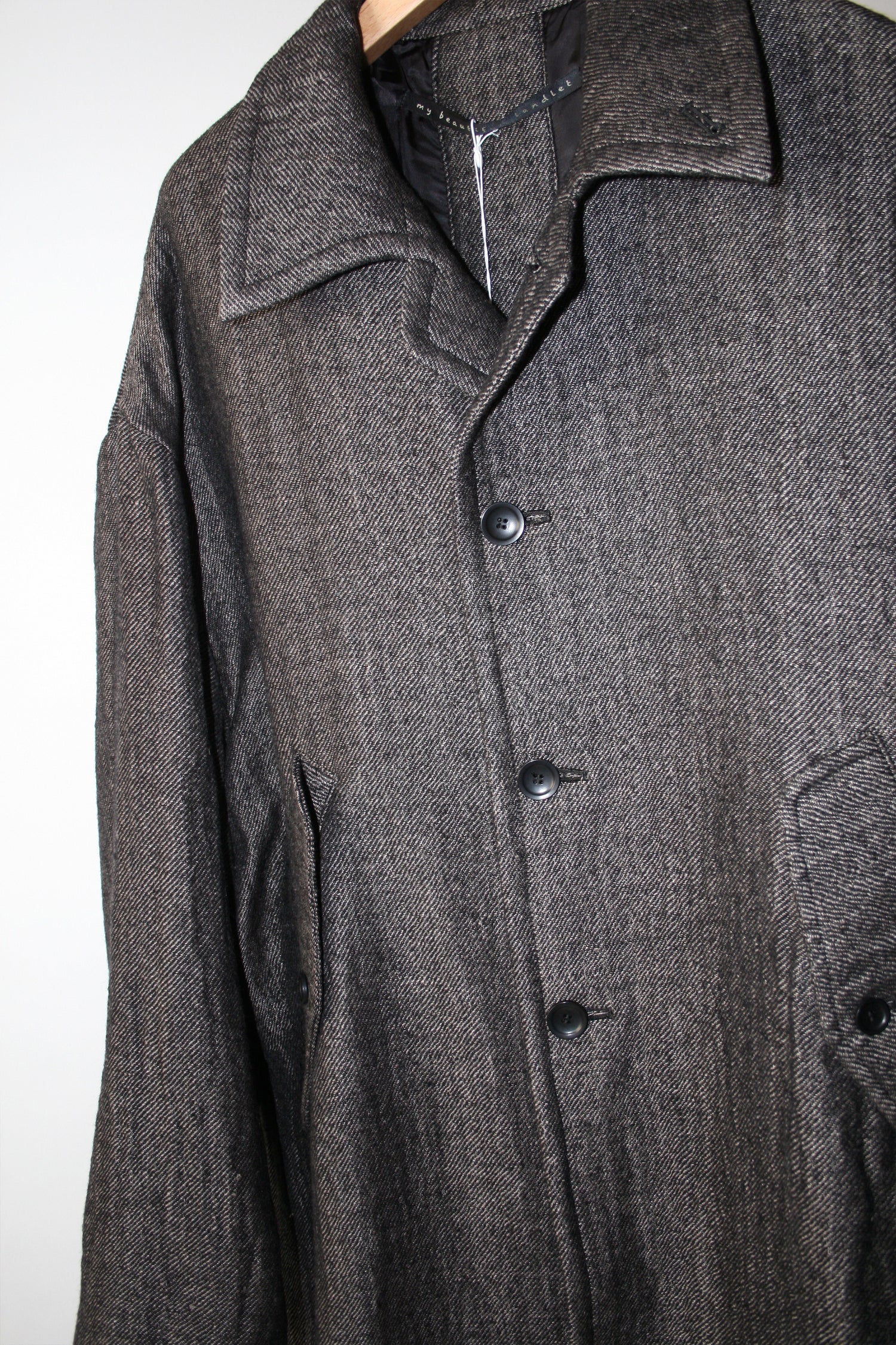 21AW, WM11-JK212112, MY BEAUTIFUL LANDLET WOOL LINEN × DOWN MIX LONG COAT - BEIGE, my beautiful landlet (マイビューティフルランドレット) を取扱う正規通販ストアTOYASIDO。