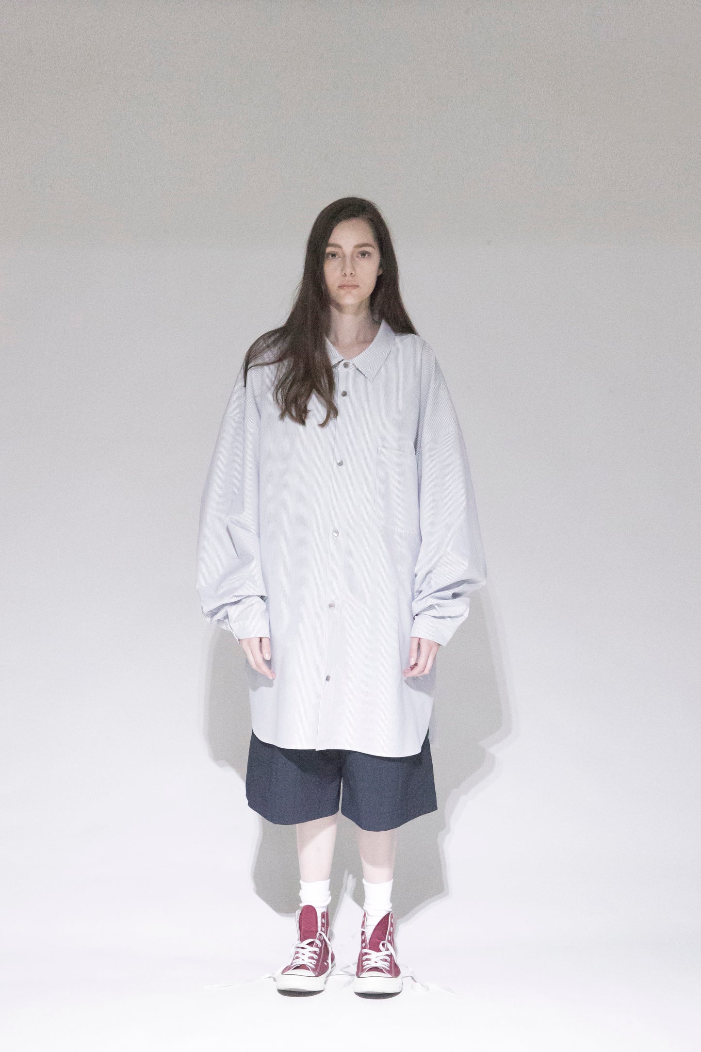 VOAAOV XXXXL SHIRT - WHITE STRIPE