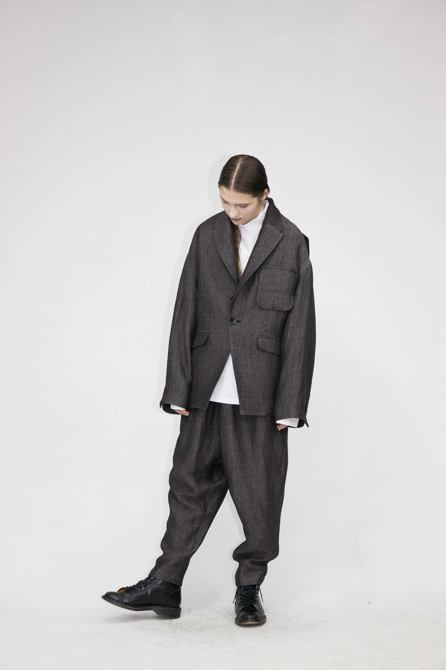 21AW, WM11-JK212111, MY BEAUTIFUL LANDLET WOOL LINEN × DOWN MIX JACKET - BEIGE, my beautiful landlet (マイビューティフルランドレット) を取扱う正規通販ストアTOYASIDO。