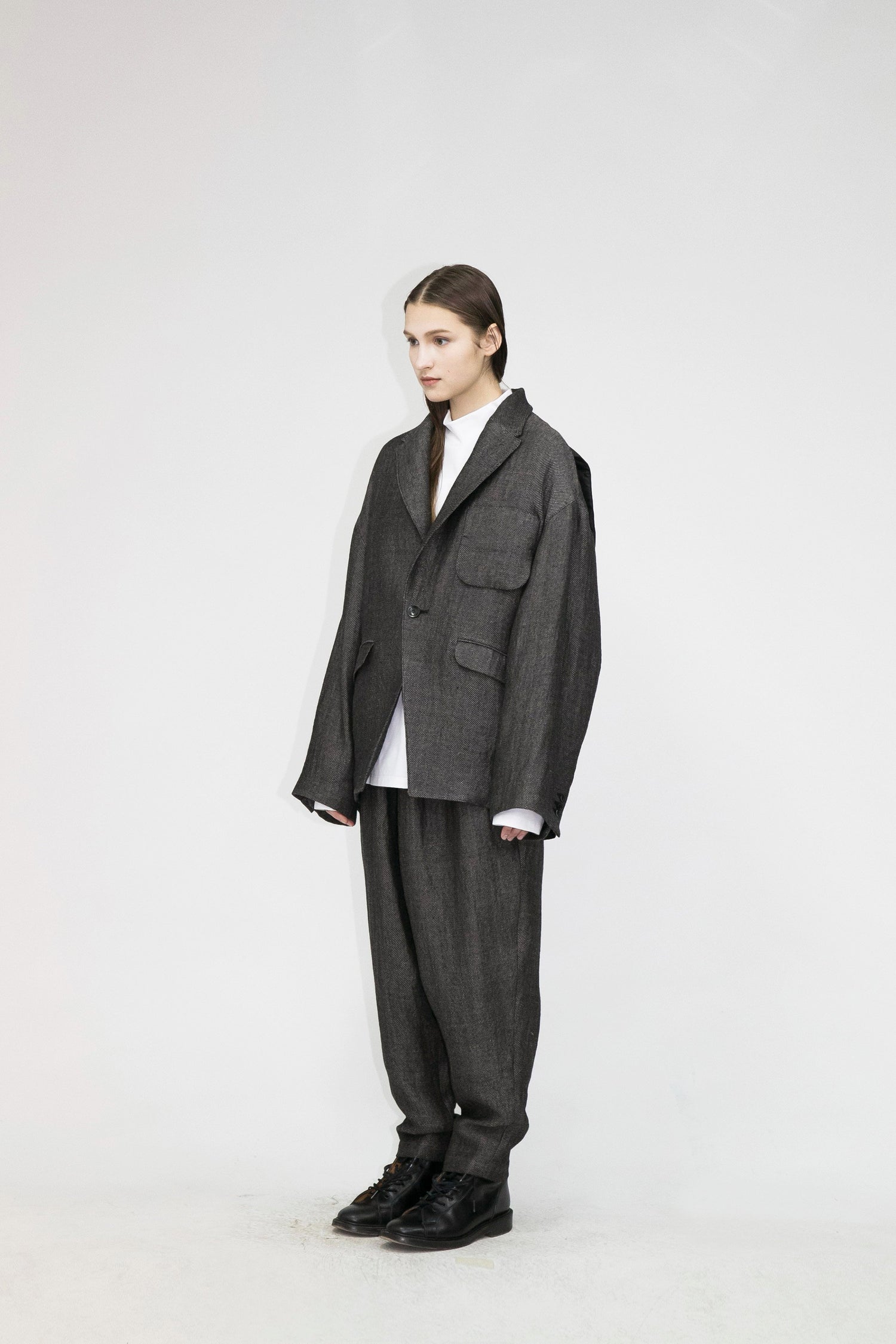 21AW, WM11-JK212111, MY BEAUTIFUL LANDLET WOOL LINEN × DOWN MIX JACKET - BEIGE, my beautiful landlet (マイビューティフルランドレット) を取扱う正規通販ストアTOYASIDO。