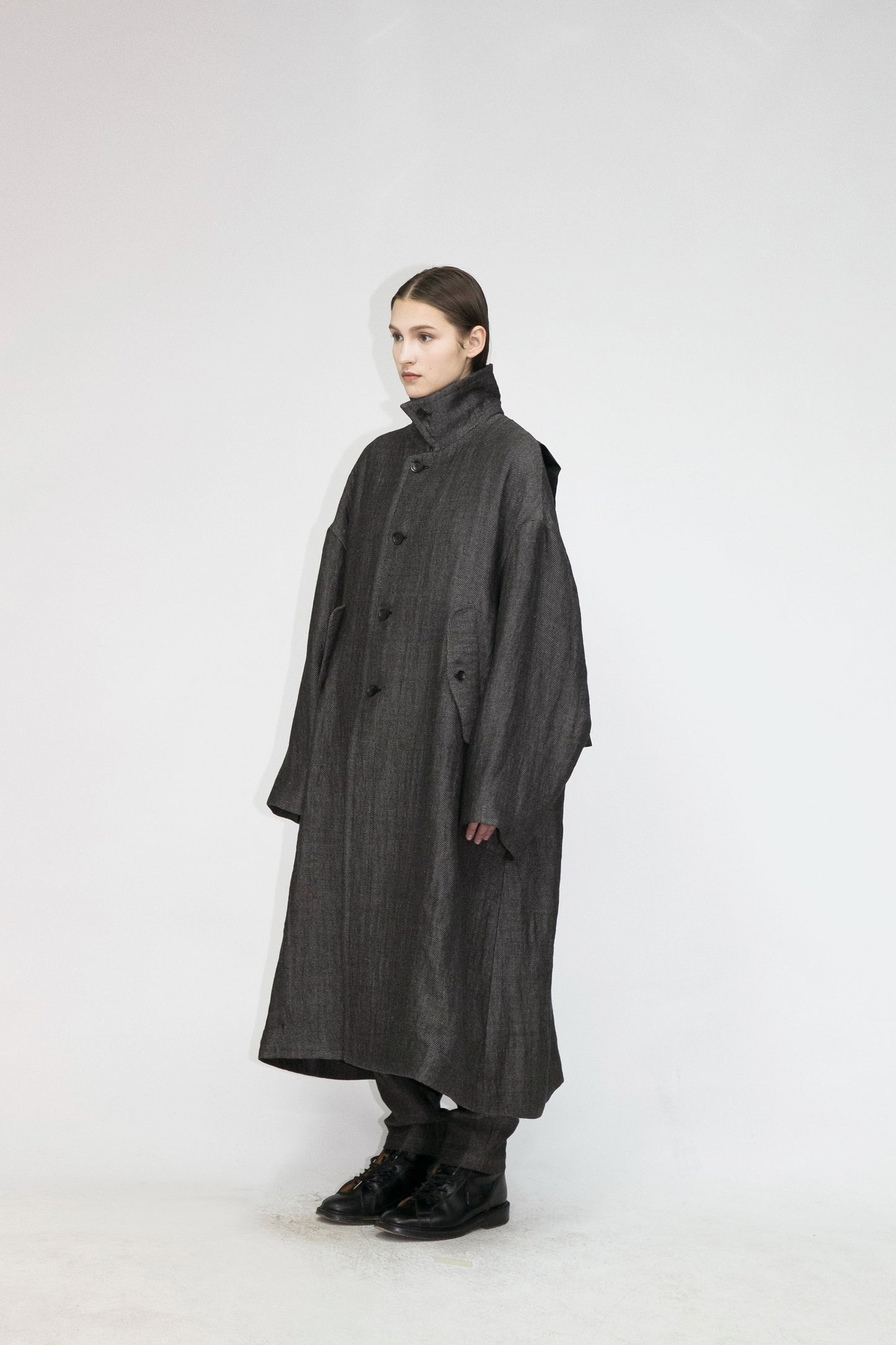 21AW, WM11-JK212112, MY BEAUTIFUL LANDLET WOOL LINEN × DOWN MIX LONG COAT - BEIGE, my beautiful landlet (マイビューティフルランドレット) を取扱う正規通販ストアTOYASIDO。