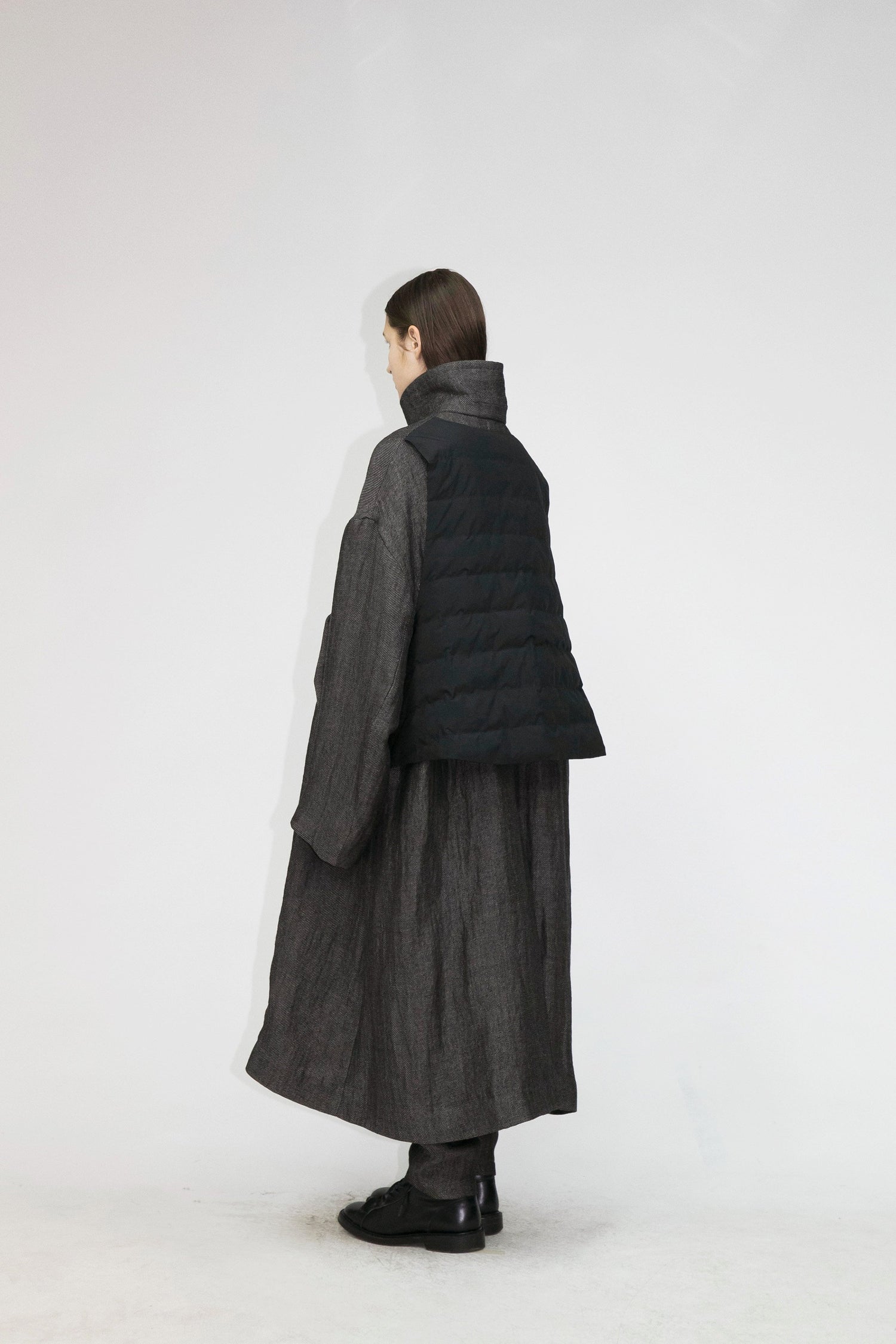 21AW, WM11-JK212112, MY BEAUTIFUL LANDLET WOOL LINEN × DOWN MIX LONG COAT - BEIGE, my beautiful landlet (マイビューティフルランドレット) を取扱う正規通販ストアTOYASIDO。