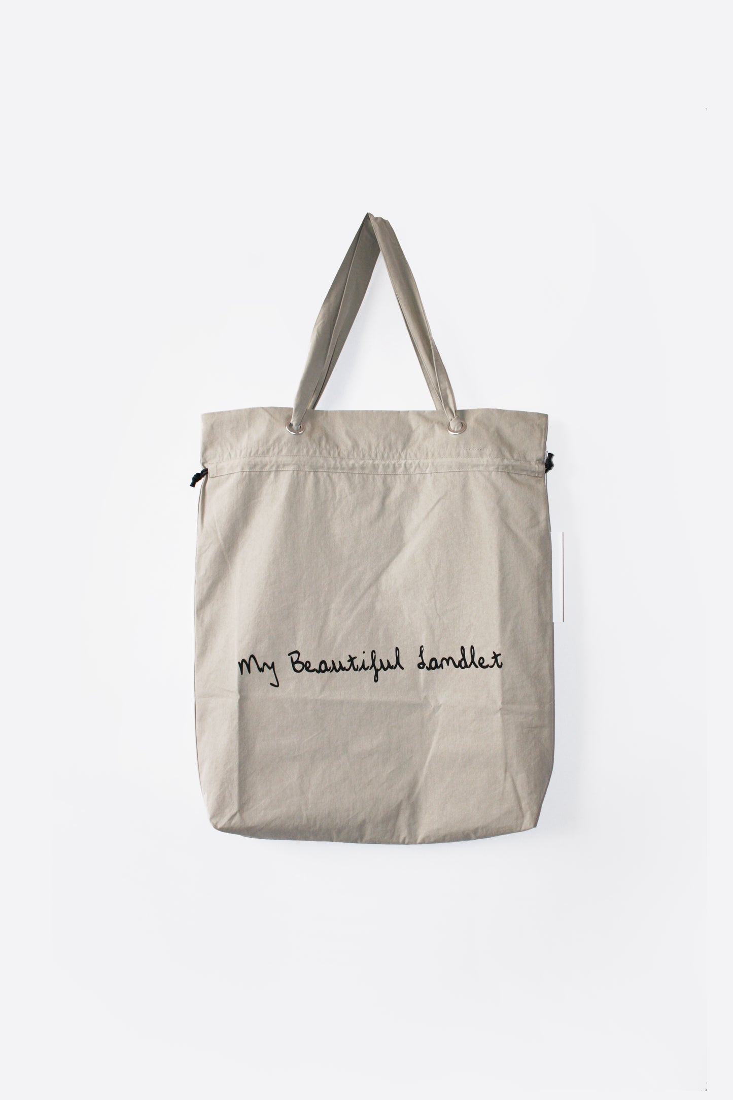 MY BEAUTIFUL LANDLET COTTON NYLON BIO PEACH TOTE BAG - BEIGE