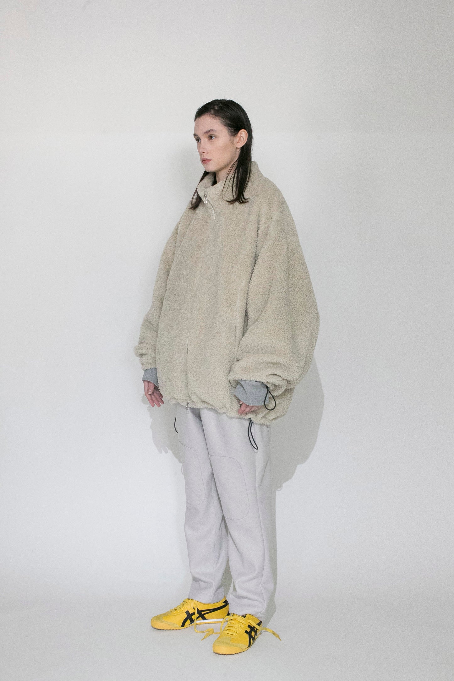 VOAAOV TOSCANA BOA JACKET - BEIGE
