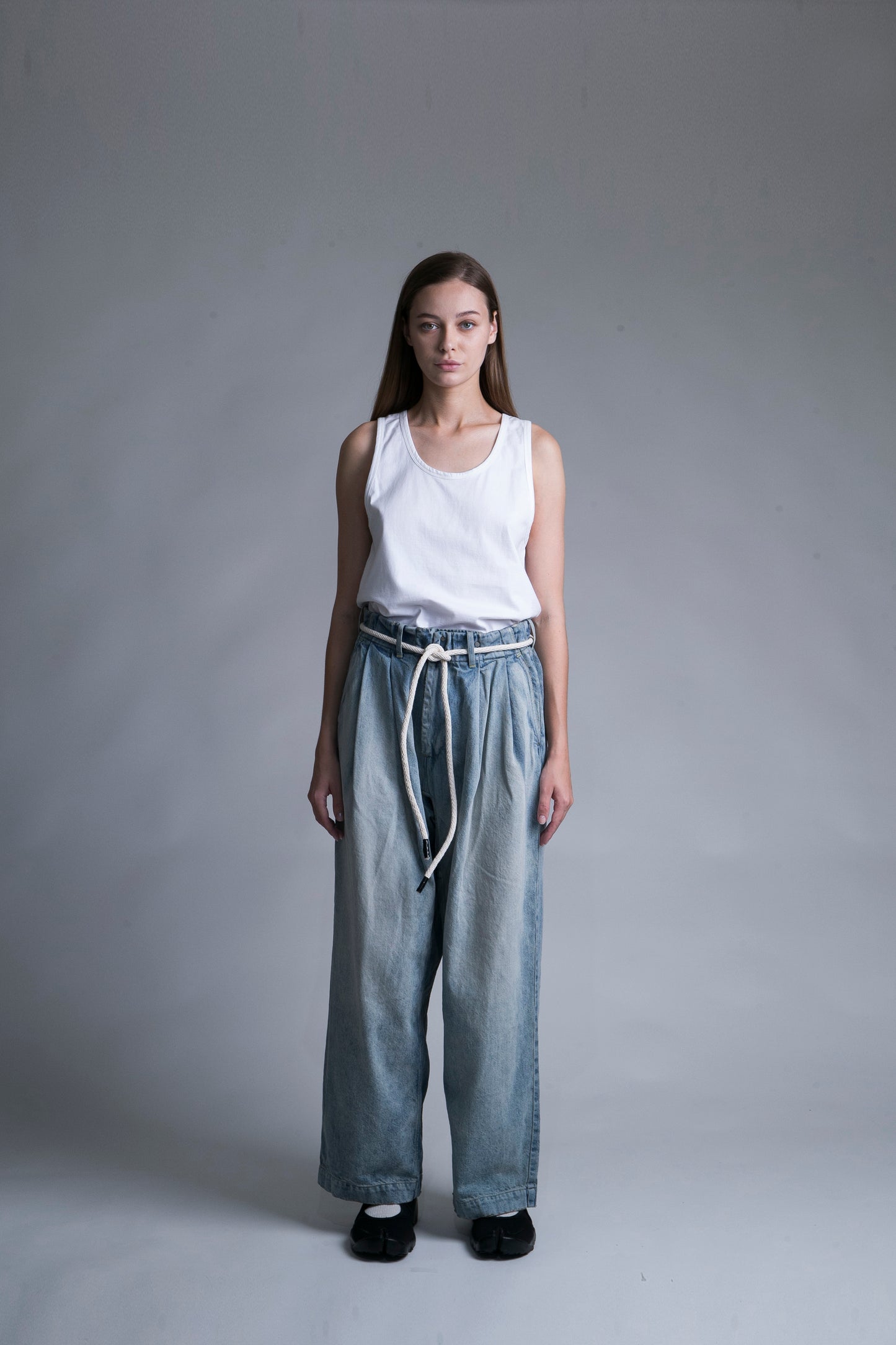 MY BEAUTIFUL LANDLET USED WASH DENIM PANTS