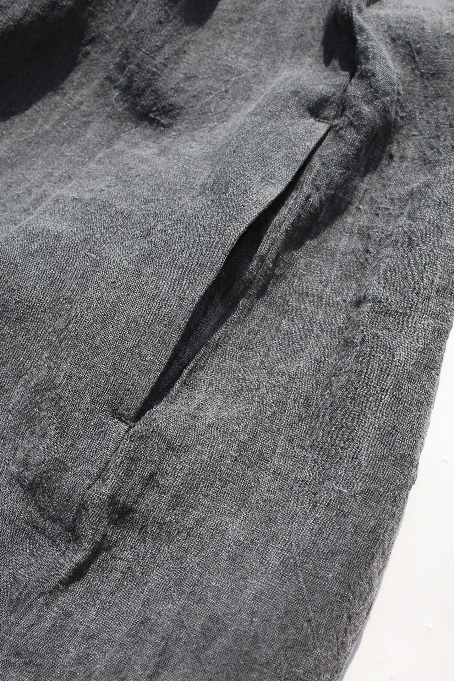 O PROJECT FLAX LAWN WOVEN TUNIC - DK SUMI DYED