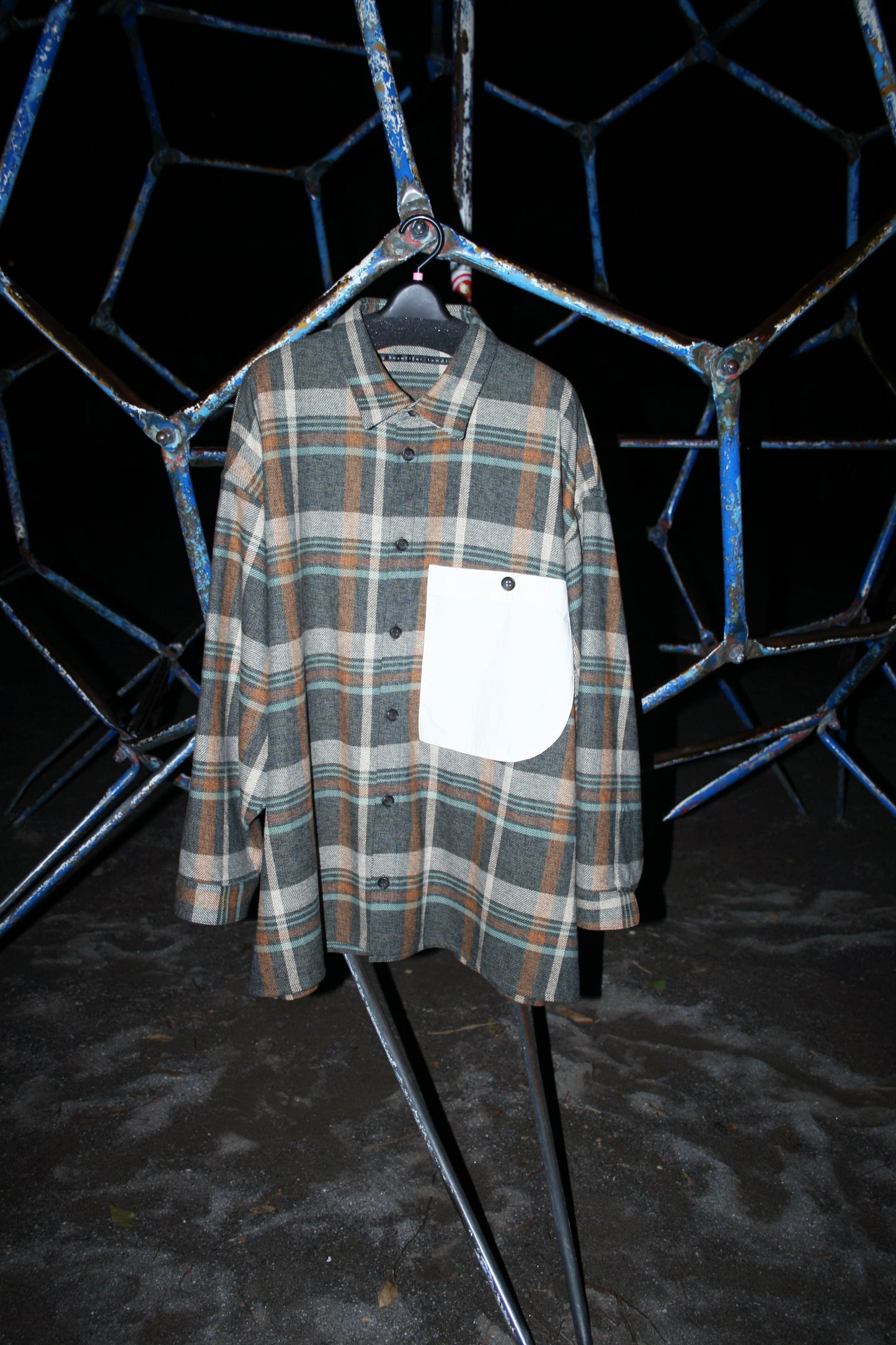 MY BEAUTIFUL LANDLET HEATHER MIX CHECKED COTTON SHIRT