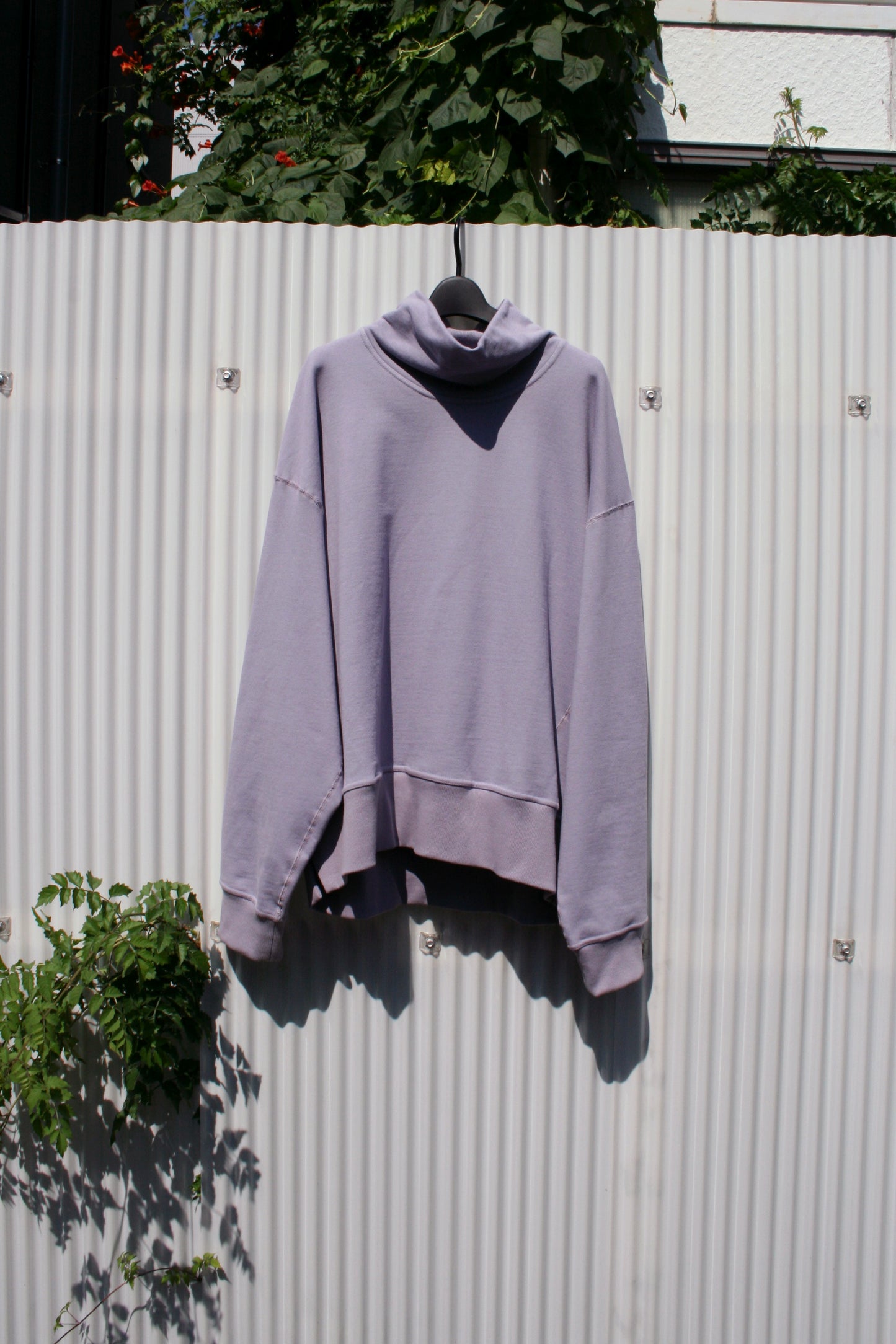VOAAOV PILE KNITTING SWEAT SHIRT - PURPLE