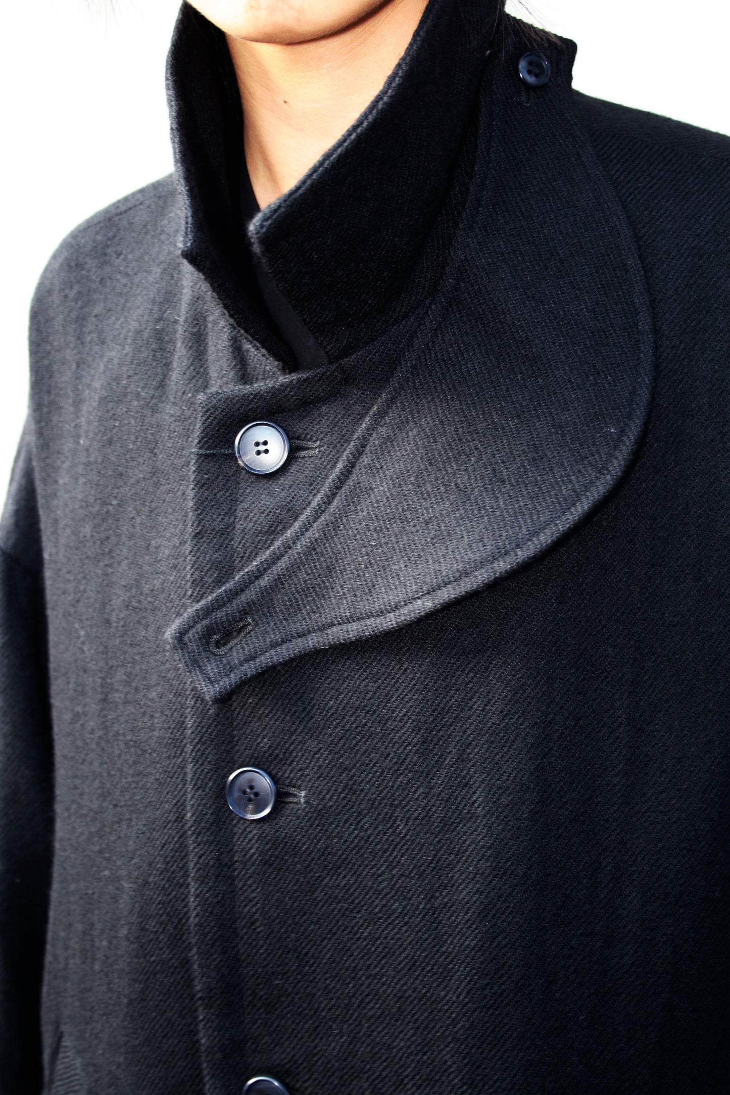 VOAAOV SOFT WOOL TWILL LONG COAT